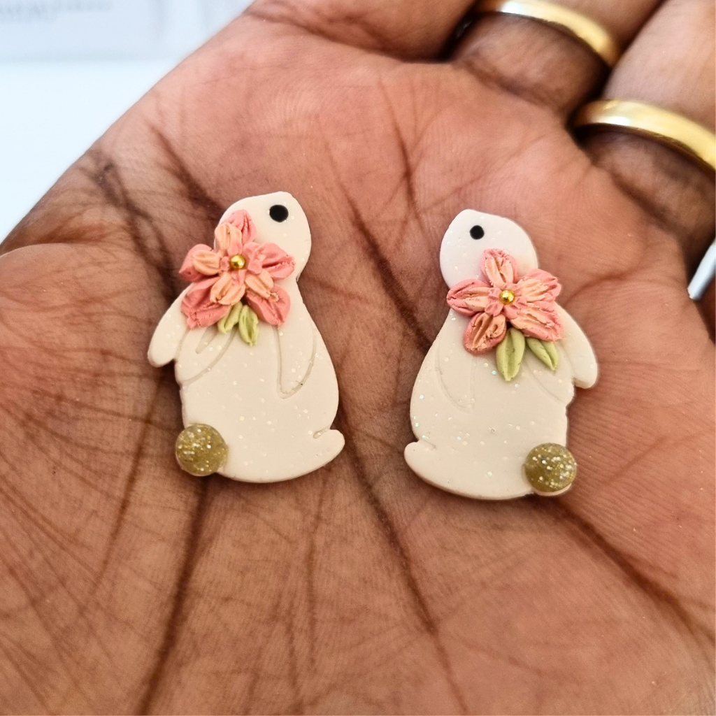 Easter Bunny Dangles with florals