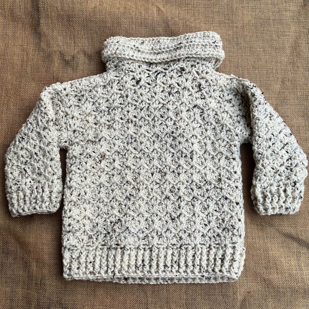 Handmade crochet toddler jumper with collar | size 3/4 Toddler