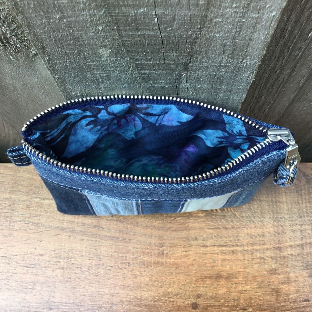 Upcycled Denim Coin Purse – Denim Strips