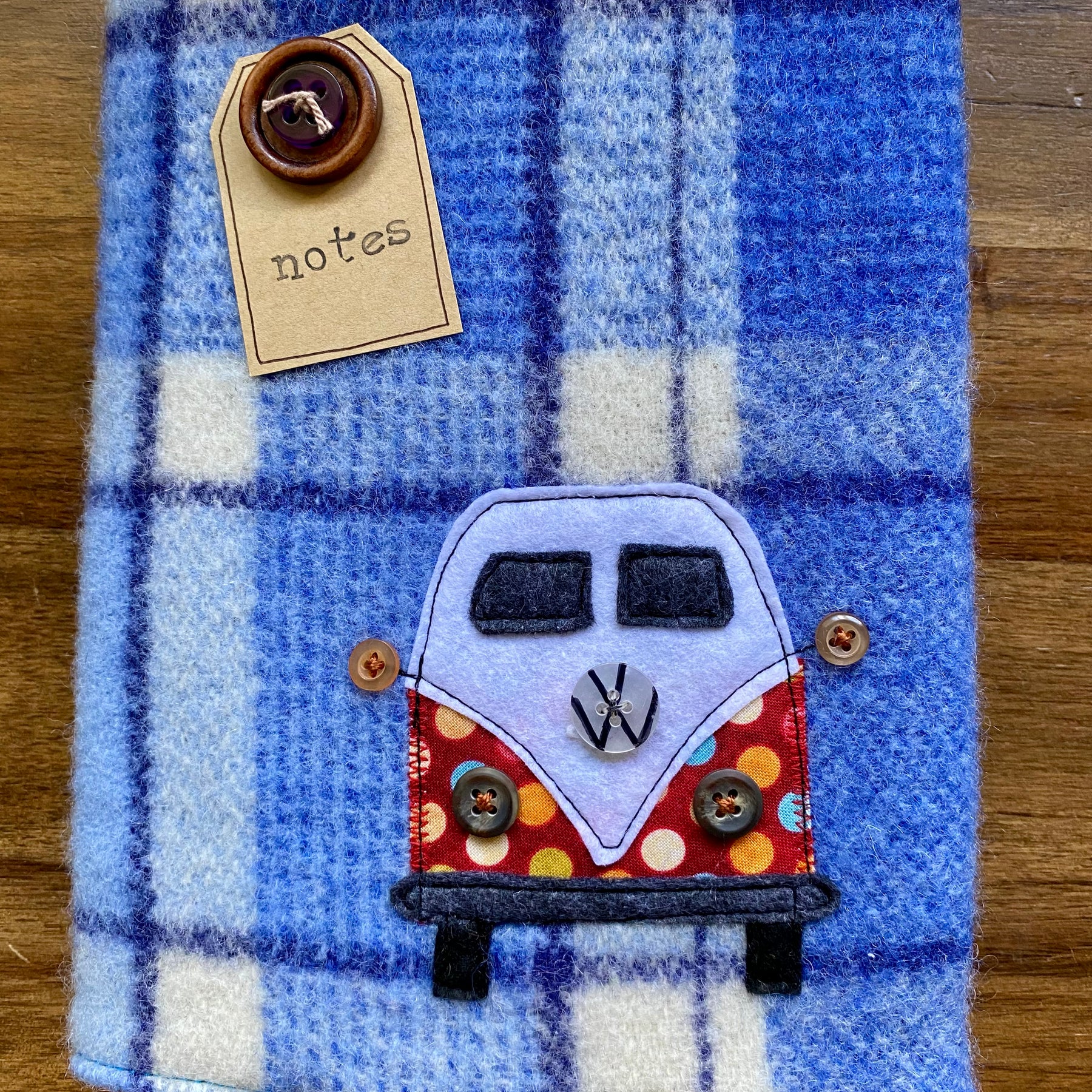 A5 Upcycled Notebook Kombi - Blue