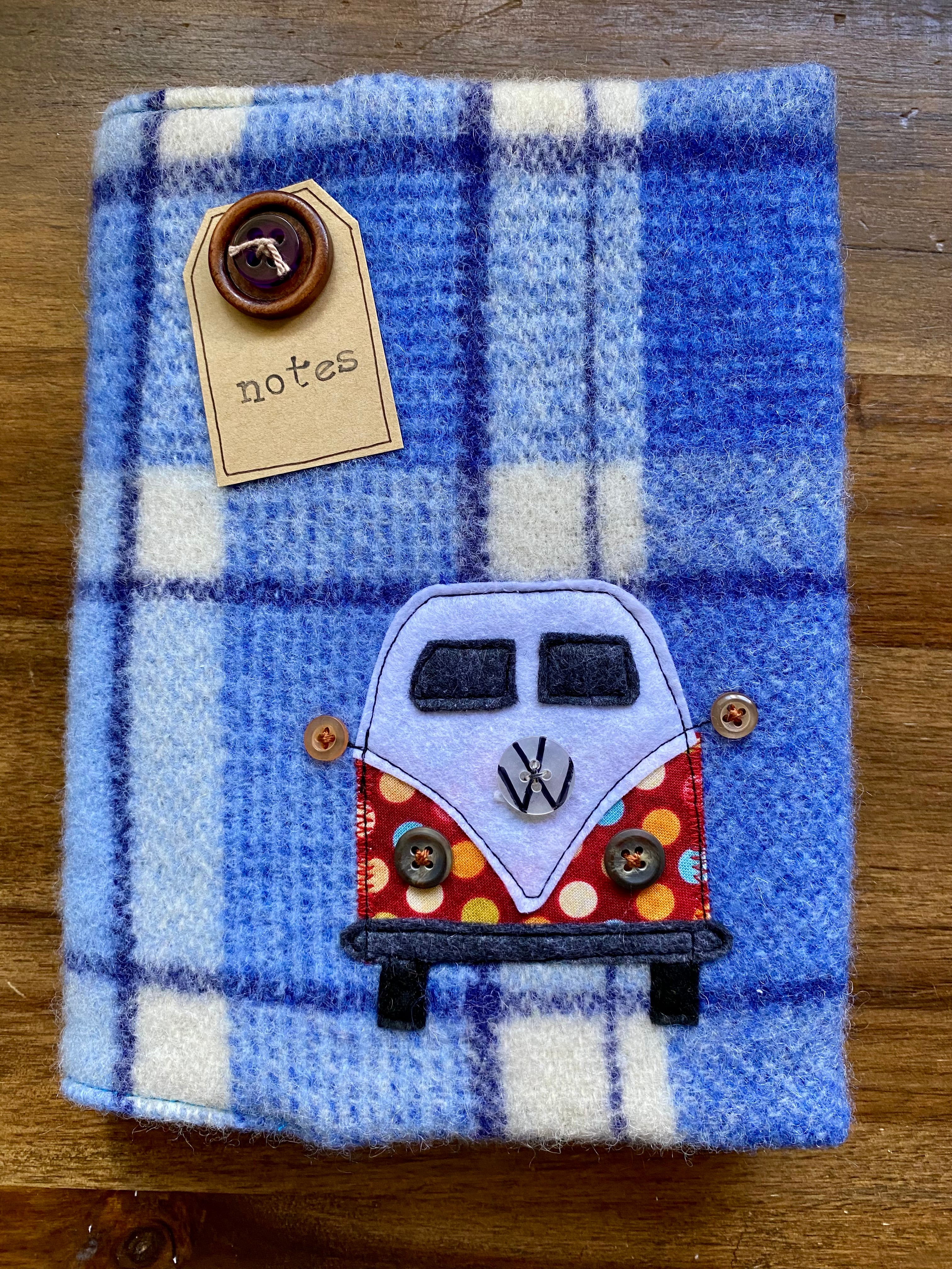A5 Upcycled Notebook Kombi - Blue