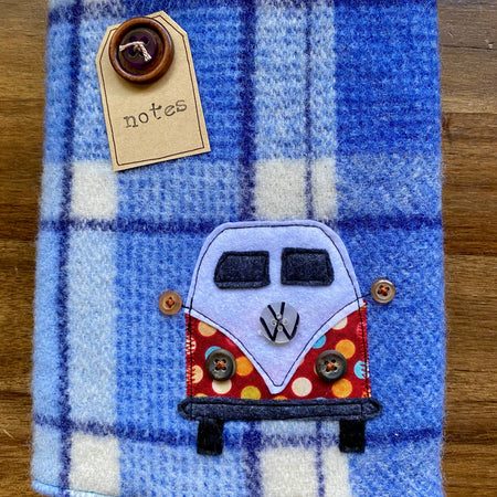 A5 Upcycled Notebook Kombi - Blue