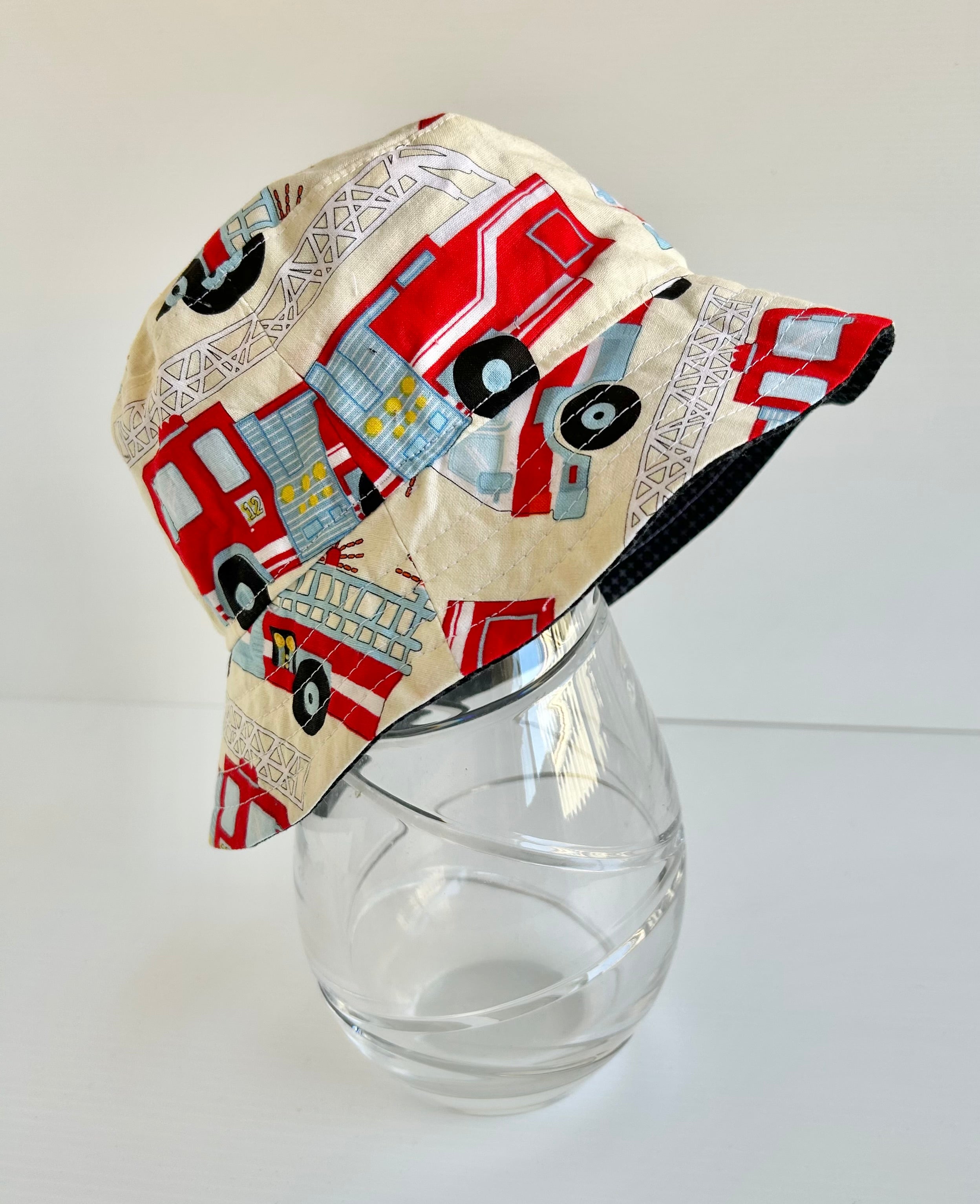 Ready to post- Small size regular brim hats with chin strap- reduced price