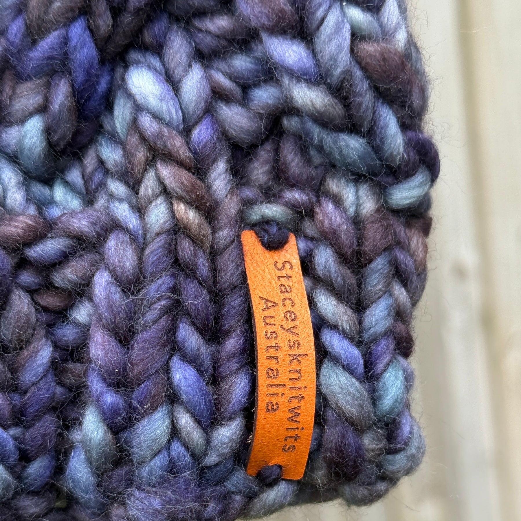 Hand knitted Merino Beanie with PomPom