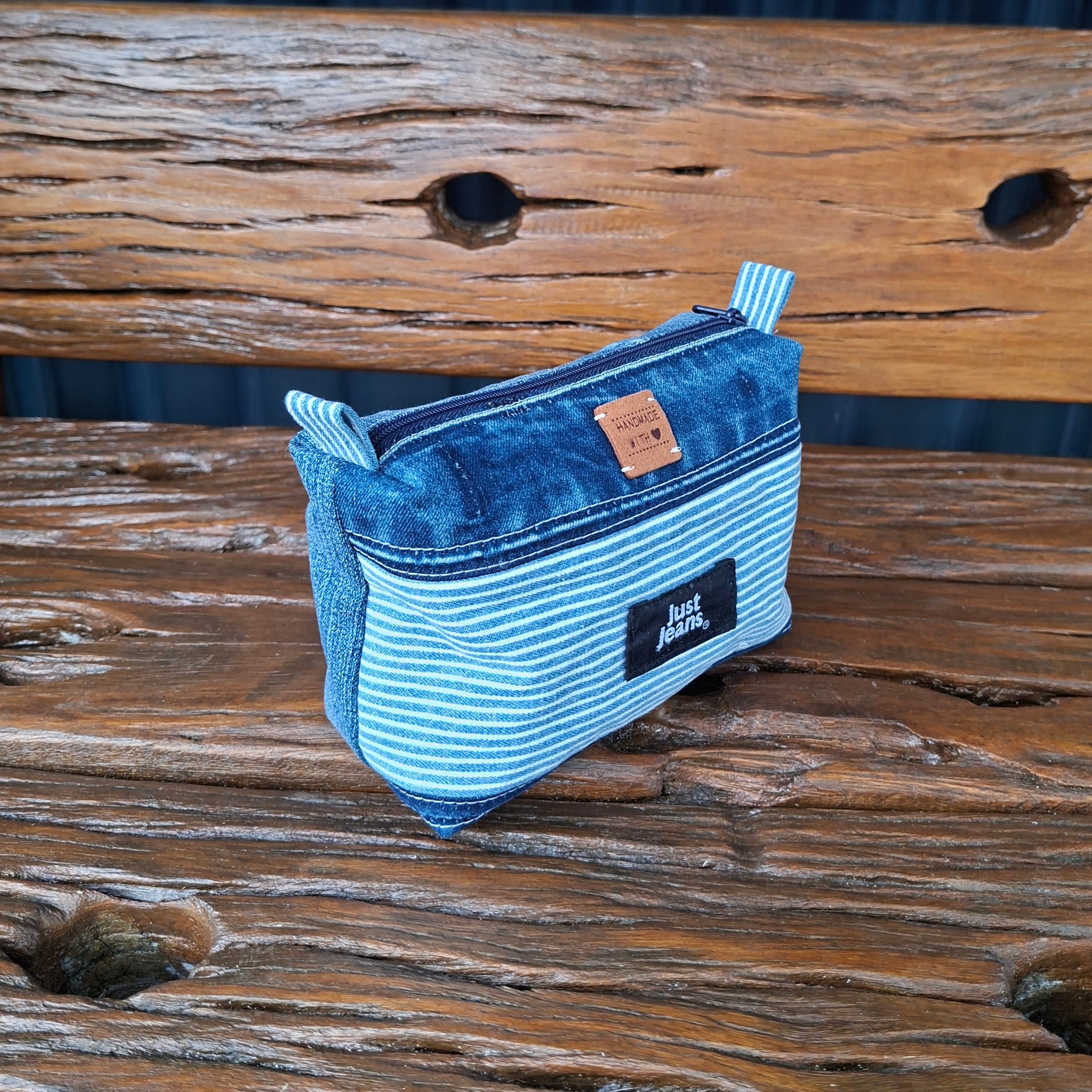 Recycled 'Just Jeans' Nautical Theme Denim Pouch
