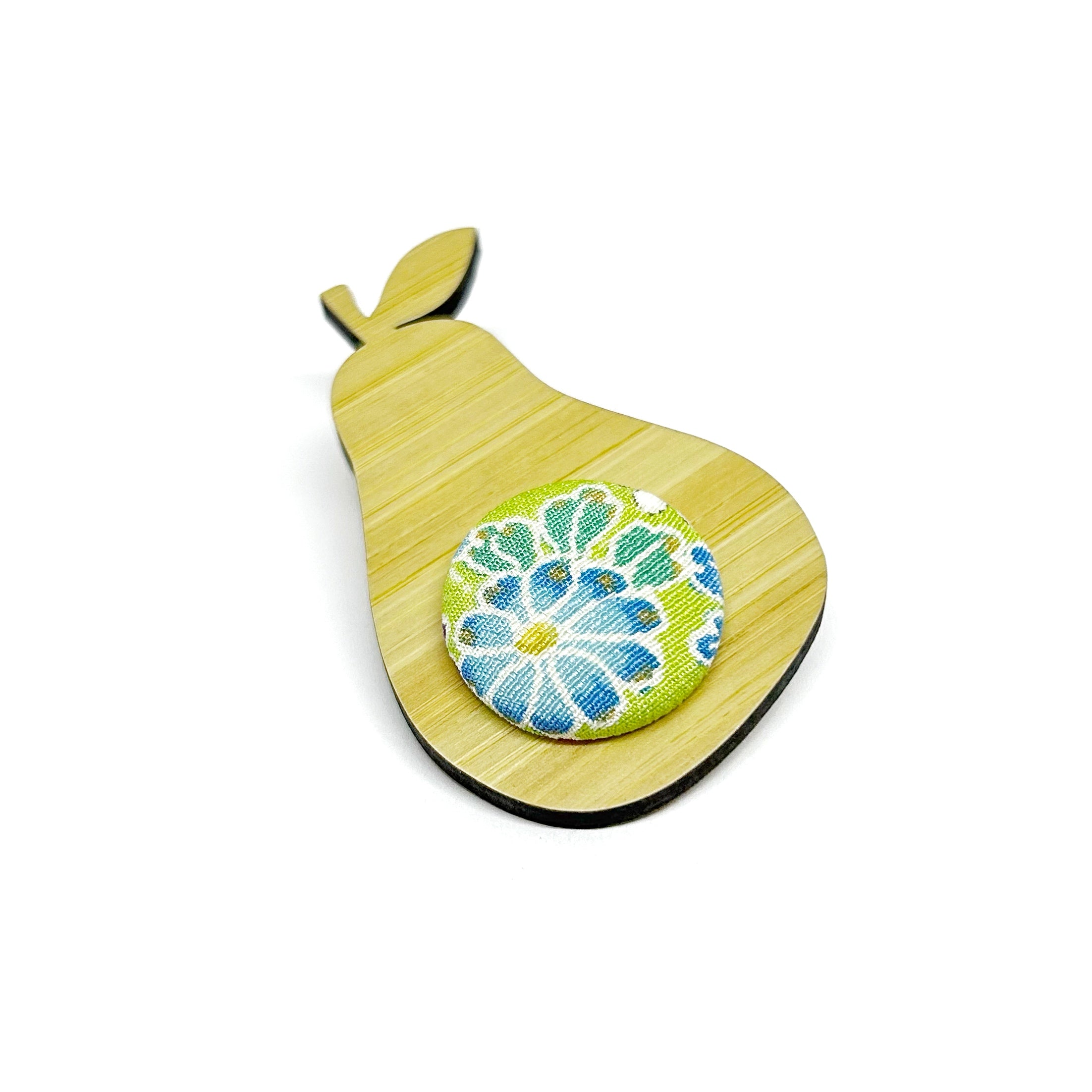 Perfect Pear Brooch - Blue Green
