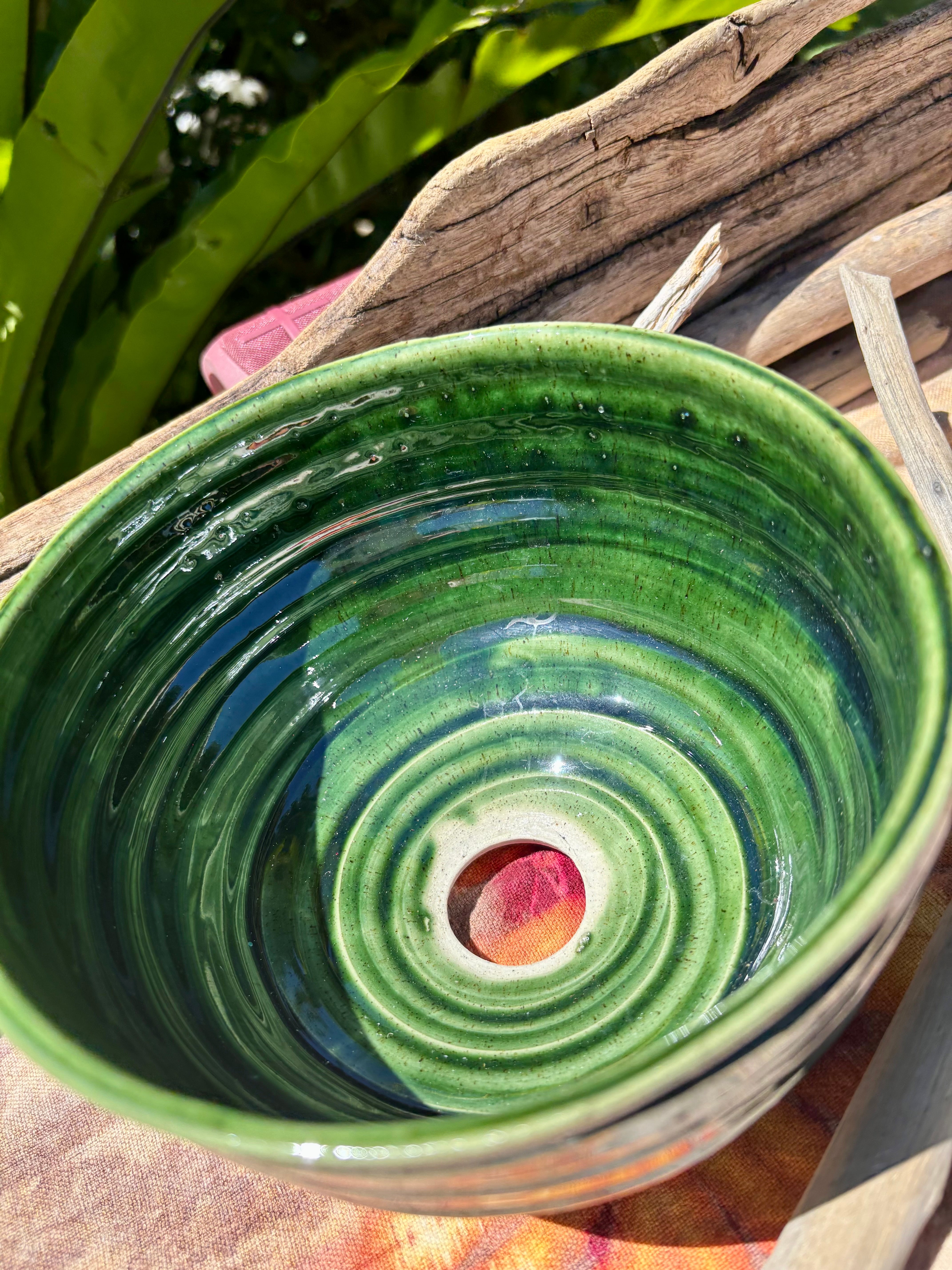 Emerald Planter Pot Handmade