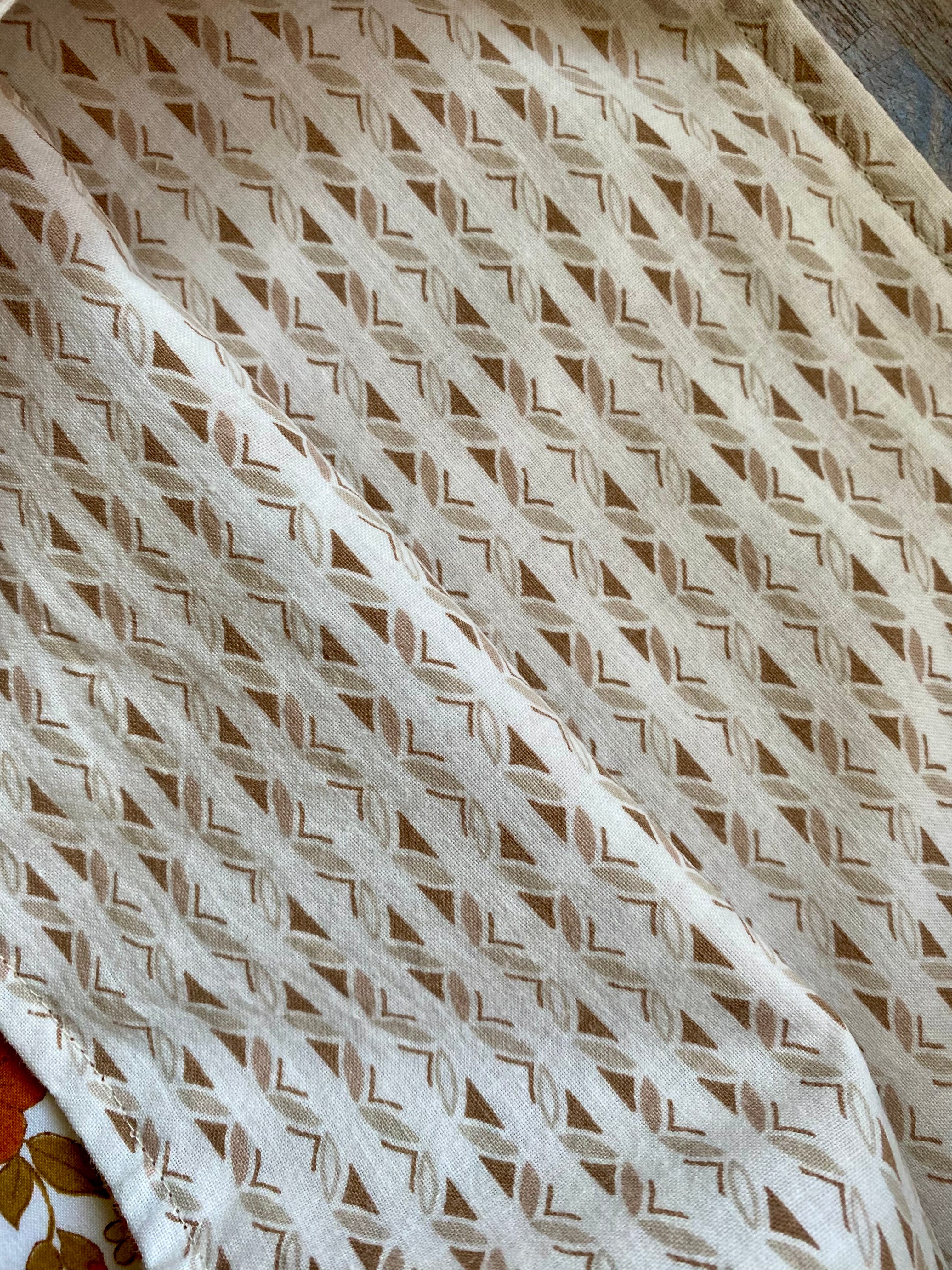 Vintage Doily Tote Bag - Embroidered Doily Pocket - Brown