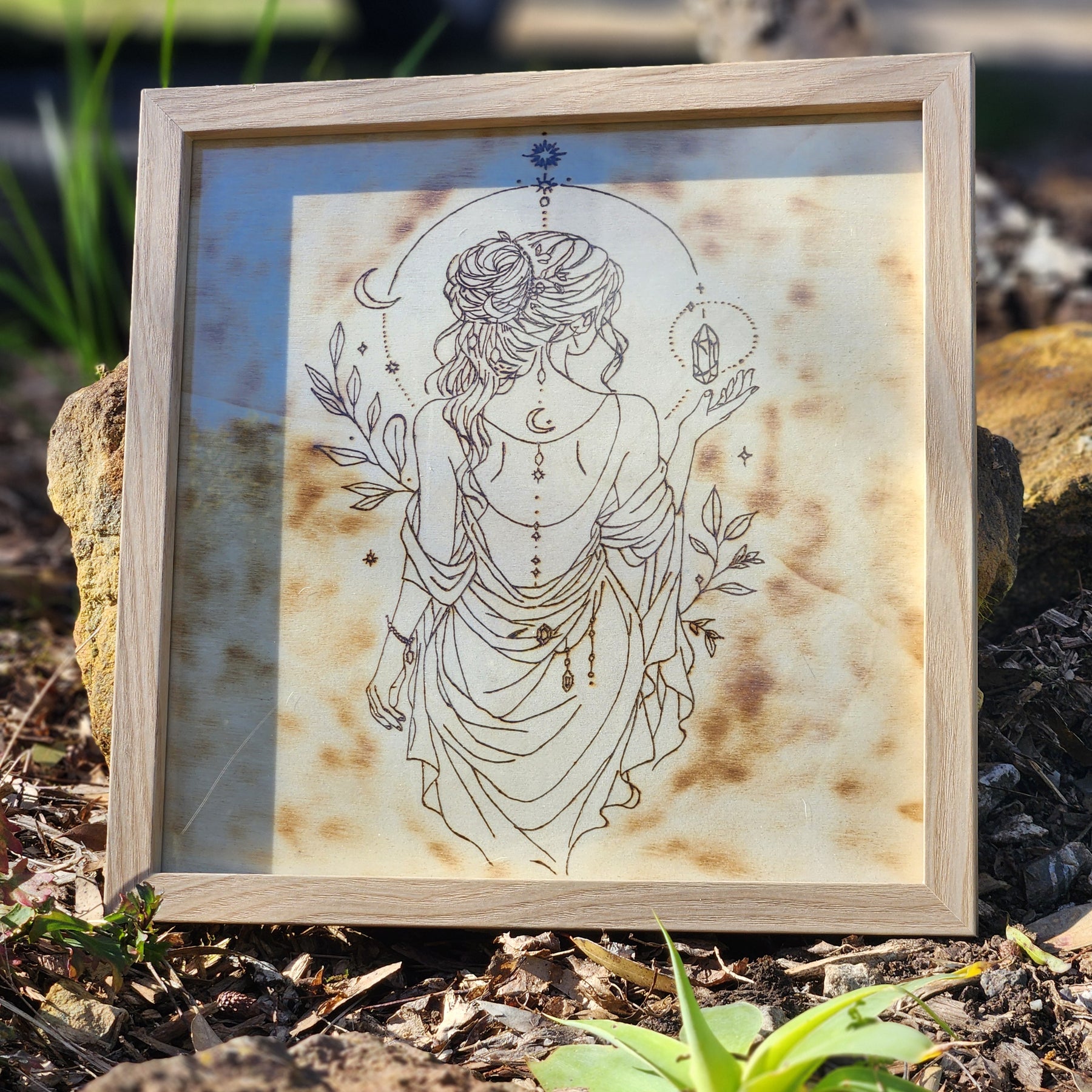 Modern Pagan Wood Burn Art