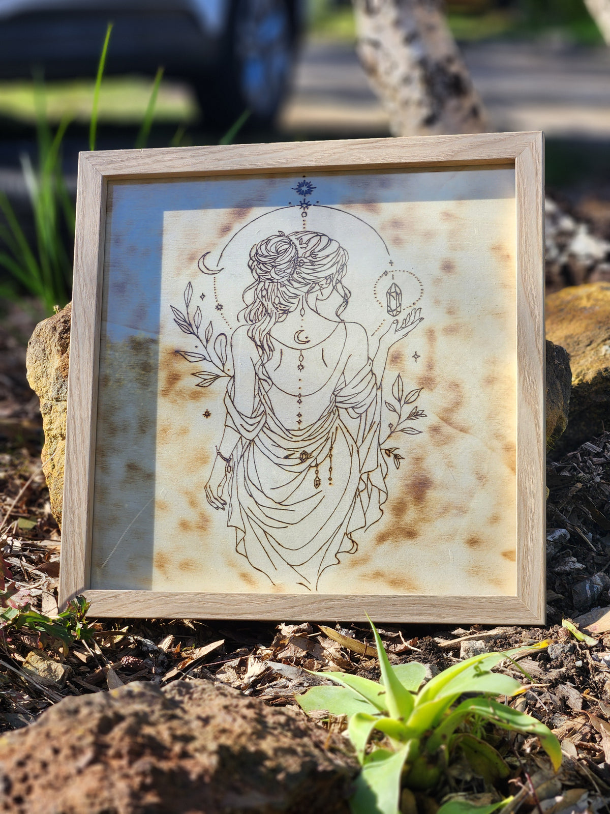 Modern Pagan Wood Burn Art