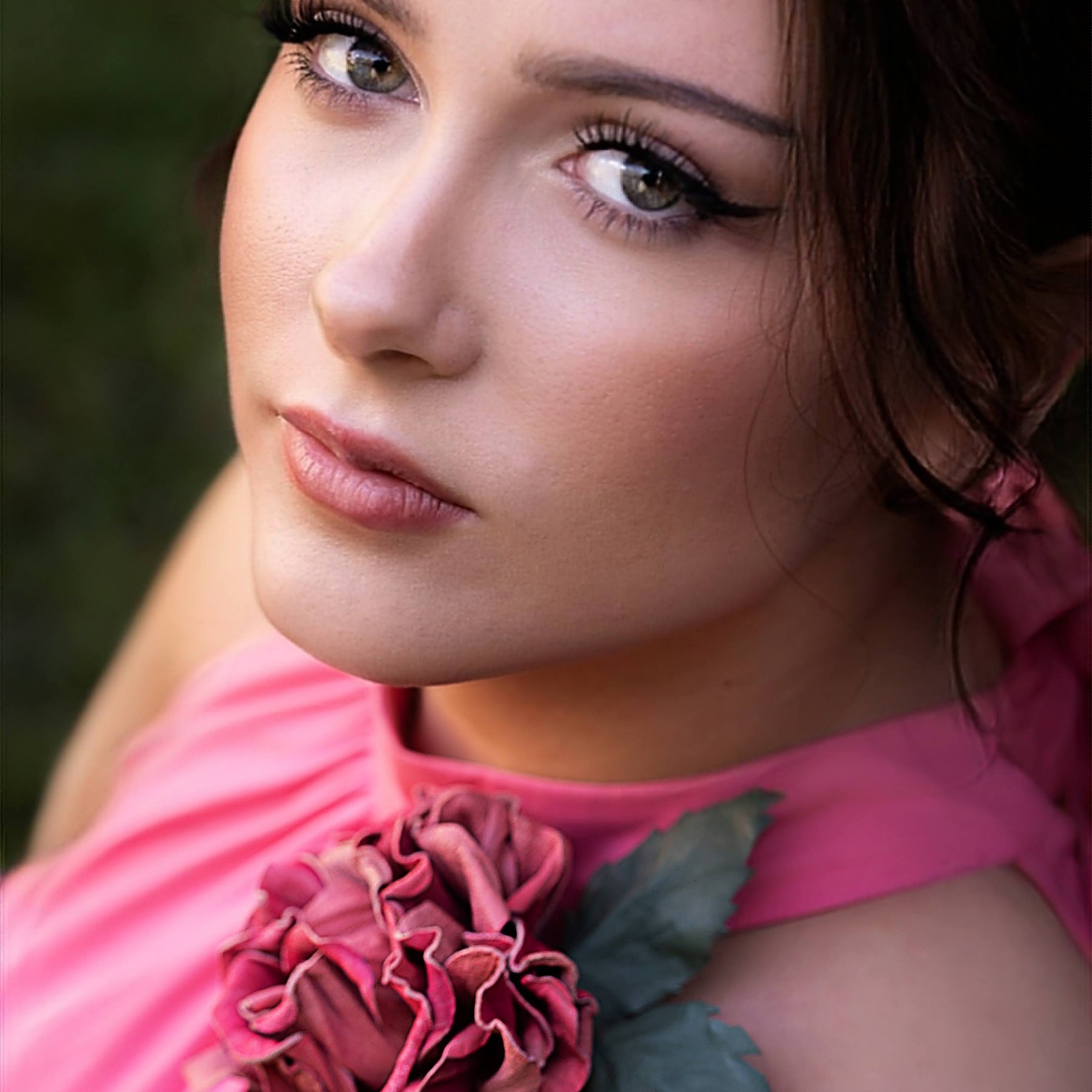 LEATHER dark pink ROSE " Blush Garden", corsage flower, pin brooch flower,  hair hat clip .