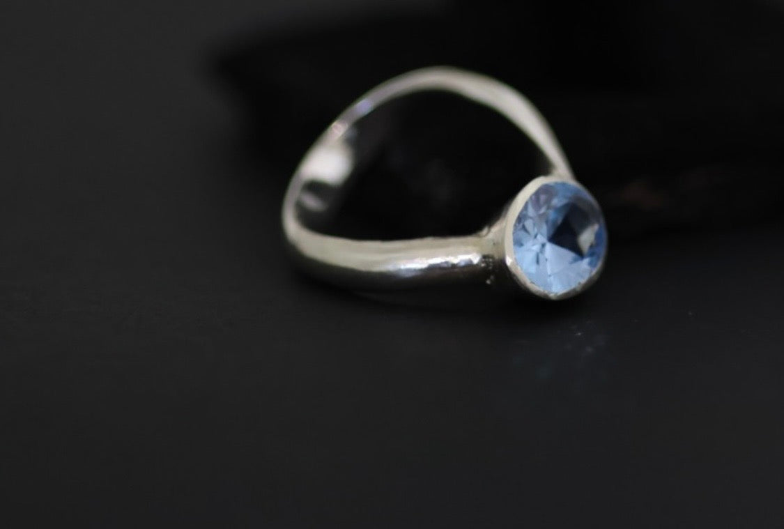 Baby Blue Aquamarine in Stirling Silver