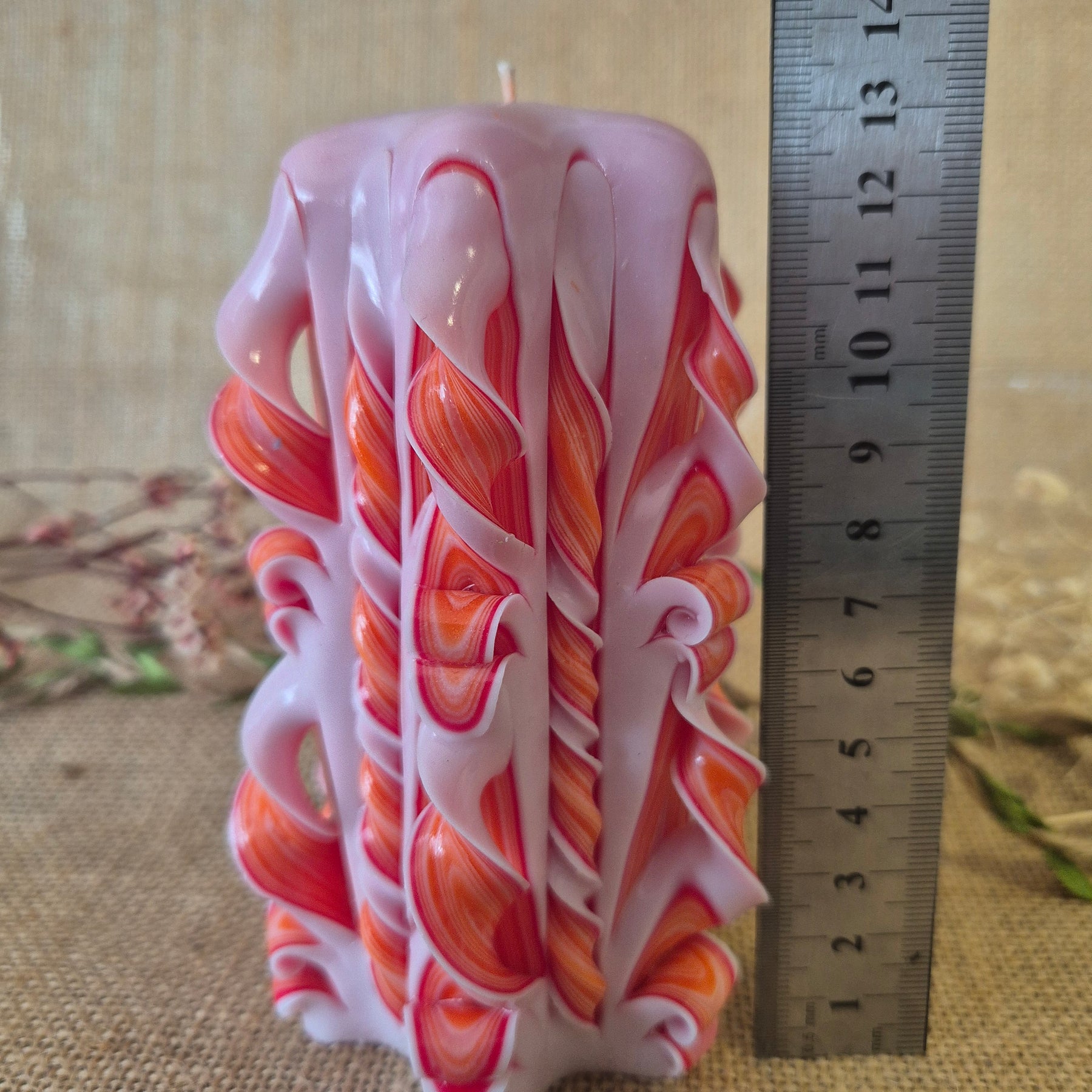 White and Orange square 13cm