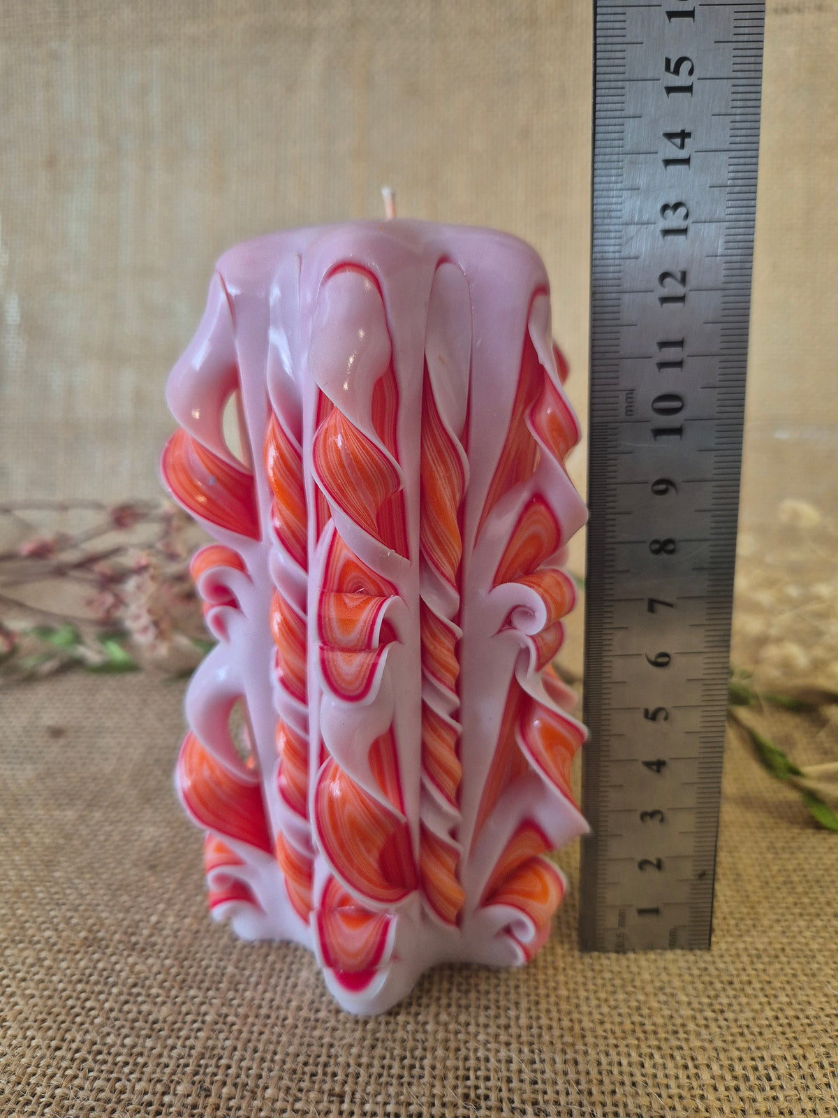 White and Orange square 13cm
