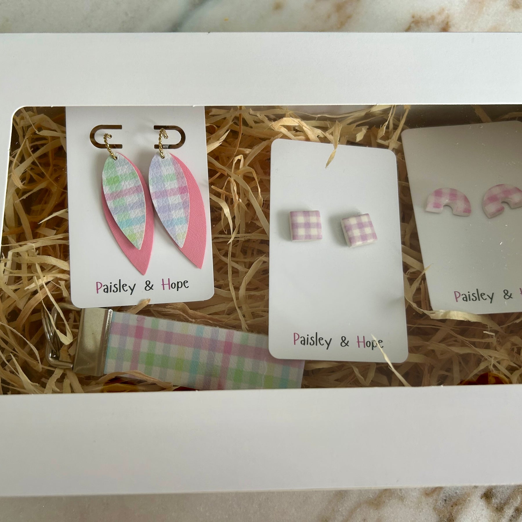 Polymer Clay & Faux Leather Gingham Girl Gift Pack