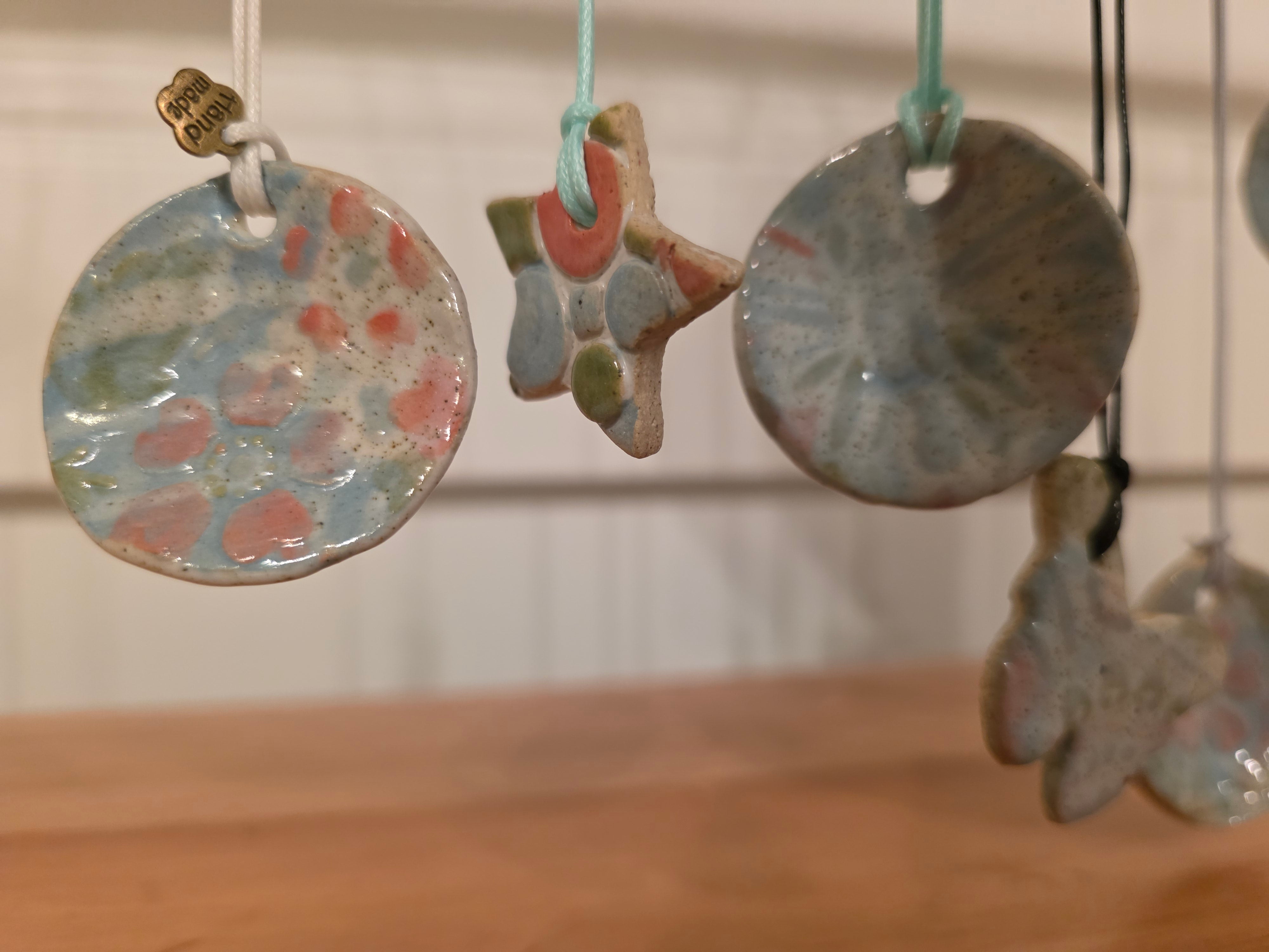 Handmade Sensory Ceramic Necklaces – $10 each + FREE SHIPPING 🦋