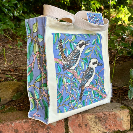Kookaburras Canvas art tote bag - carry or over shoulder