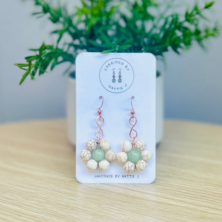 'Daisy Daisy' Boho Rose Gold  Dangle Earrings
