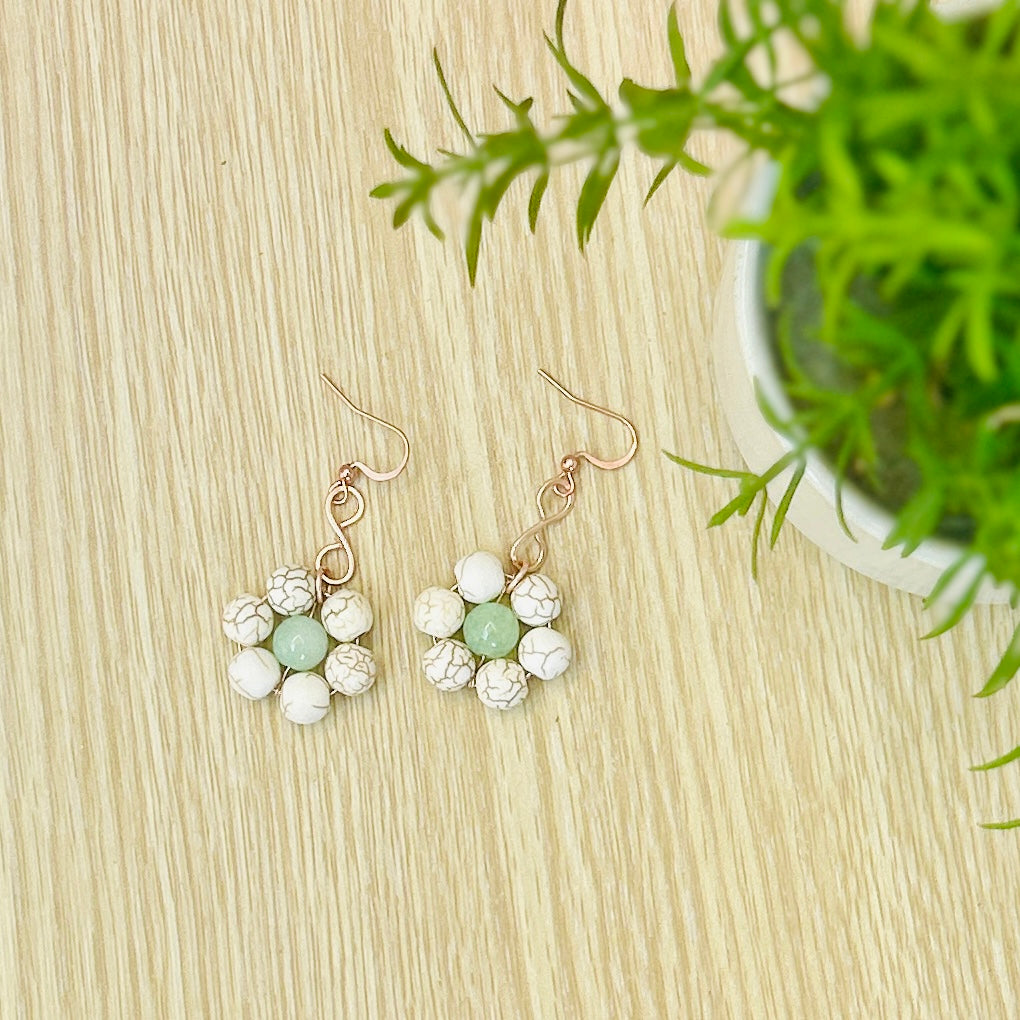 'Daisy Daisy' Boho Rose Gold  Dangle Earrings