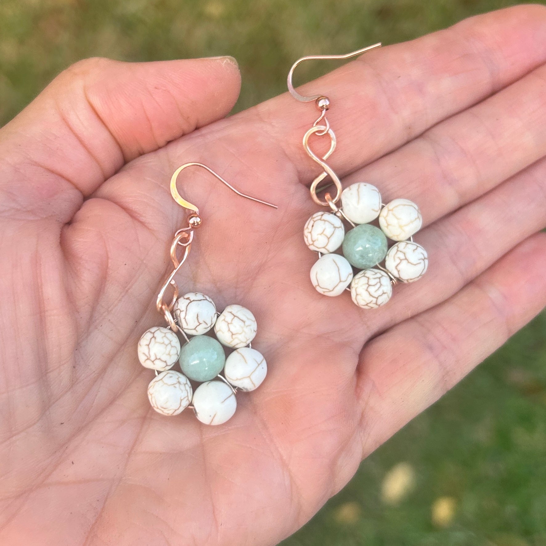 'Daisy Daisy' Boho Rose Gold  Dangle Earrings