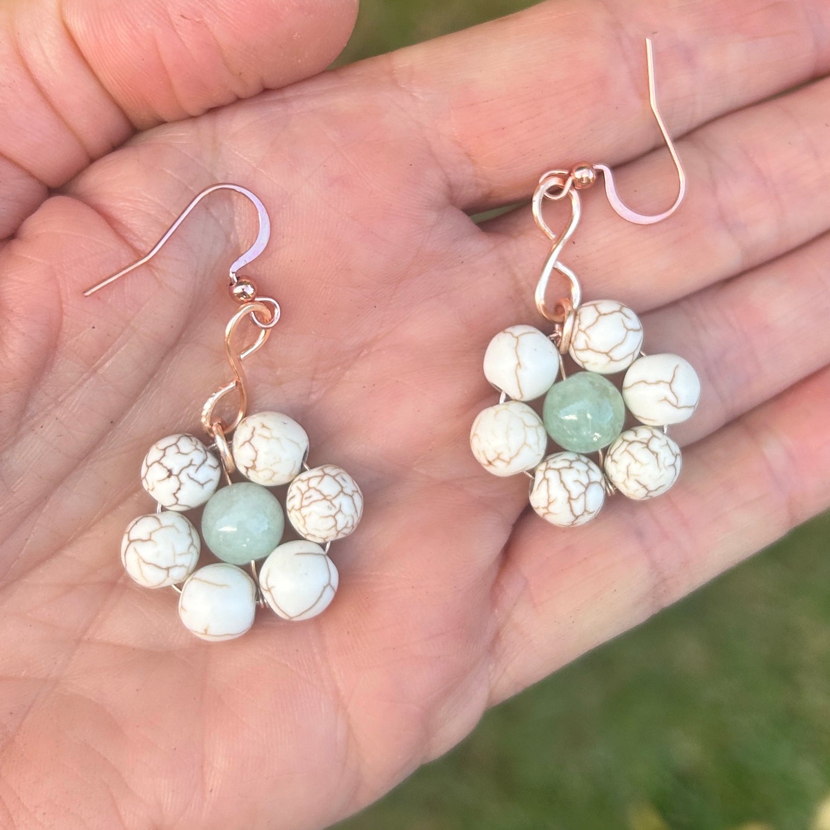 'Daisy Daisy' Boho Rose Gold  Dangle Earrings