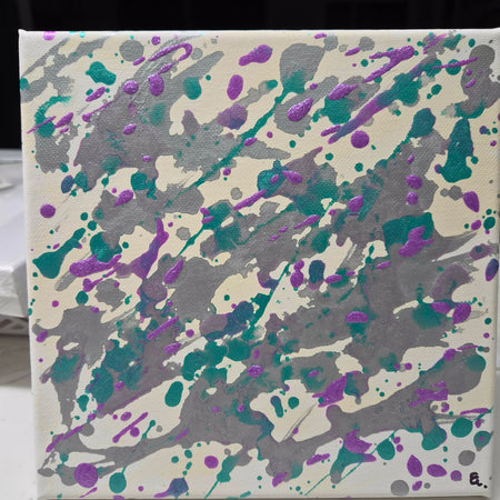 Jade Whispers — Original Abstract Artwork - 20cm x 20cm