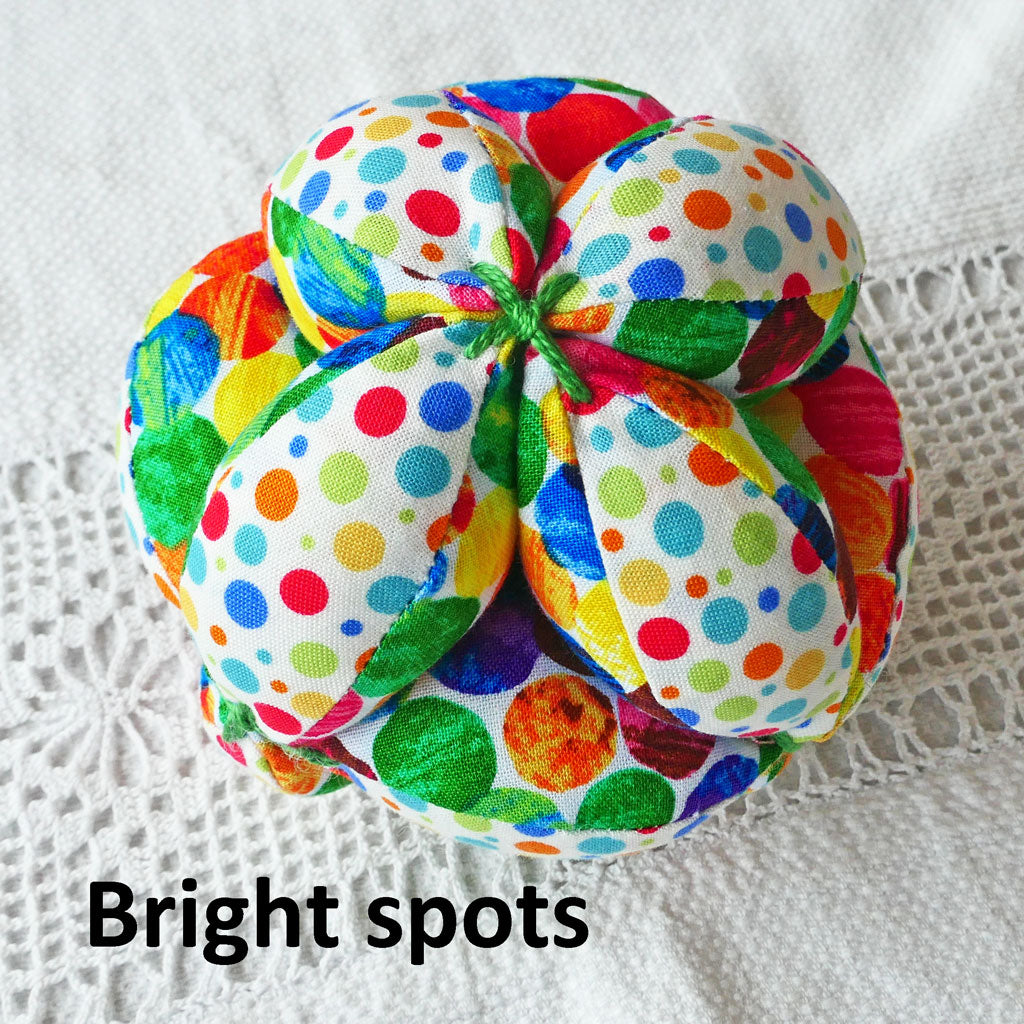 Balls: soft, brightly coloured.  Handmade, free shipping