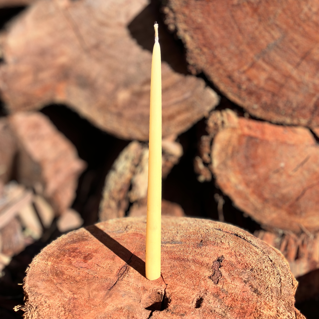 Slim Tall Beeswax Taper Candles | Romantic Dinner by Candlelight