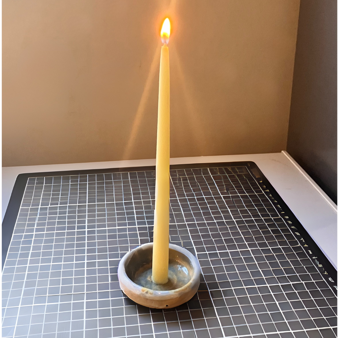 Slim Tall Beeswax Taper Candles | Romantic Dinner by Candlelight