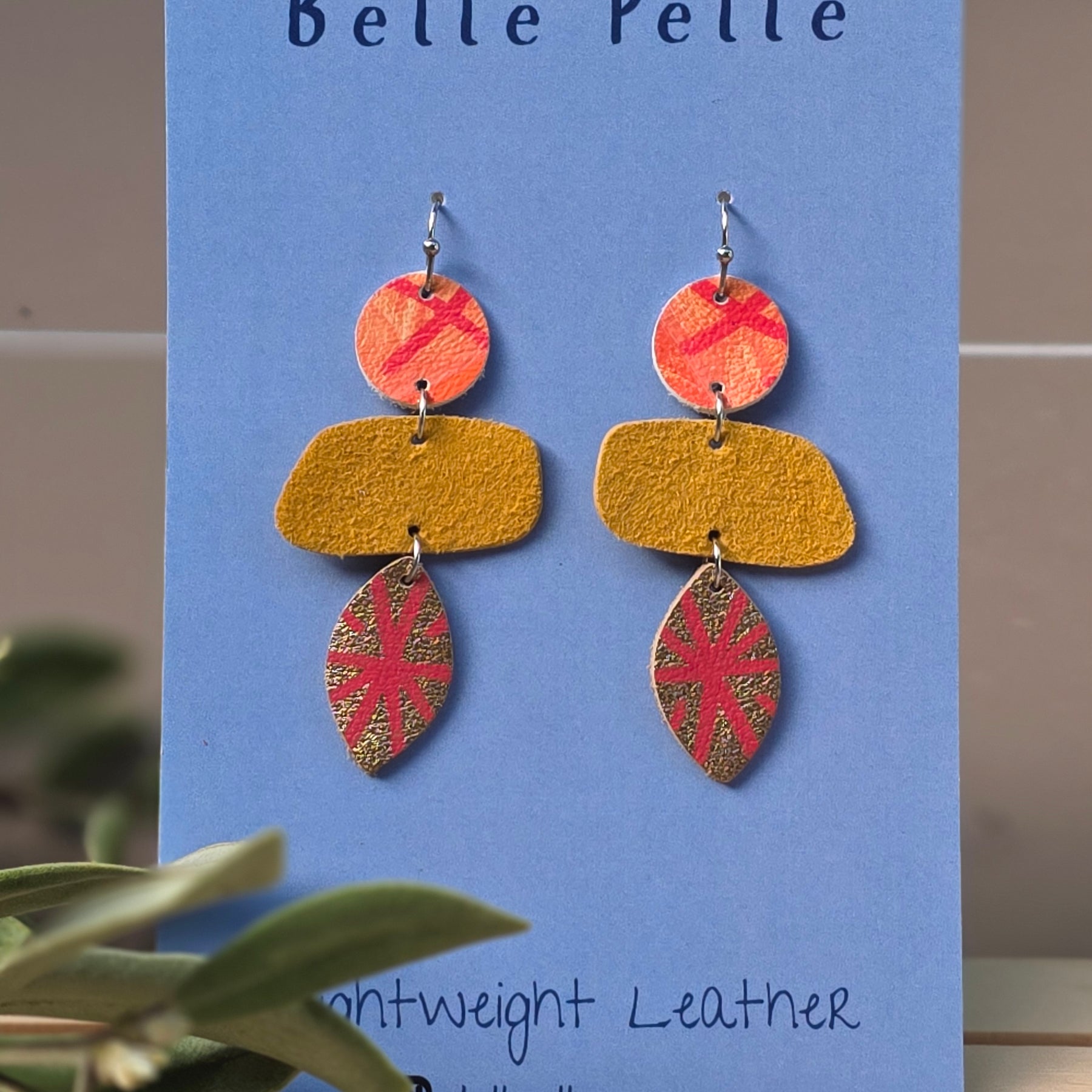 Dolce Musa Leather Earrings (contemporary edition) – Autumn Spice
