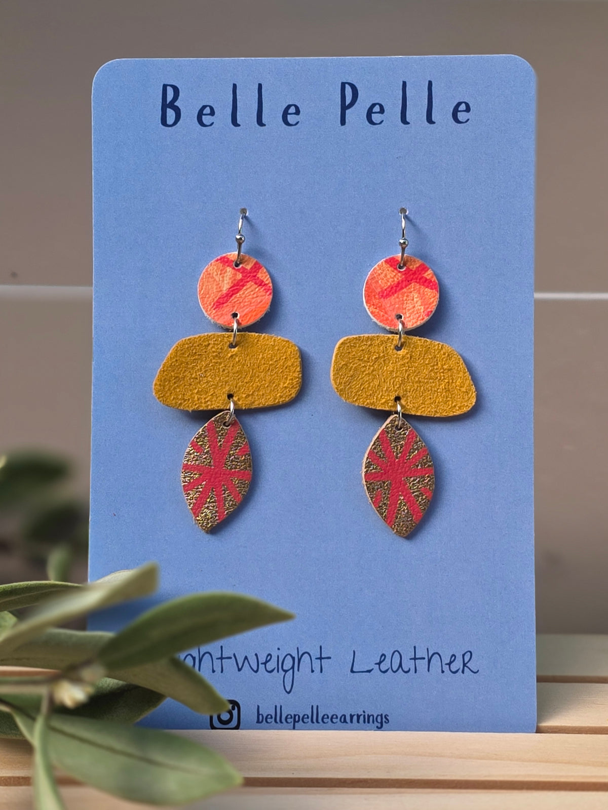 Dolce Musa Leather Earrings (contemporary edition) – Autumn Spice