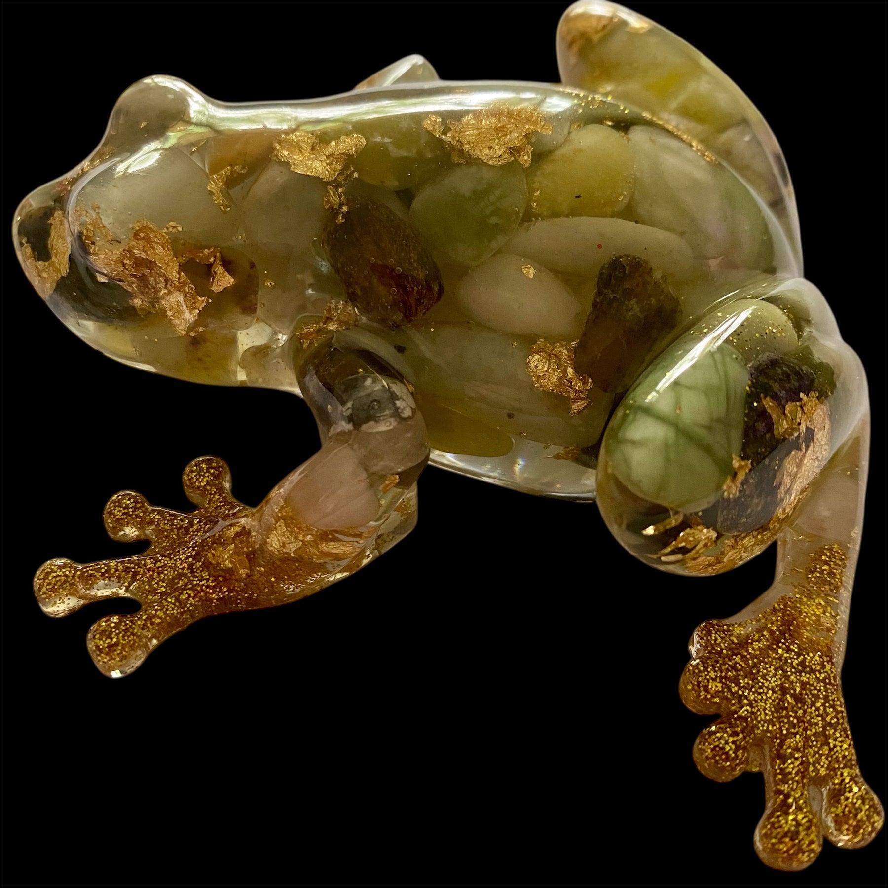 Frog R Making Ripple Gold Ripple Green River Pebble Frog