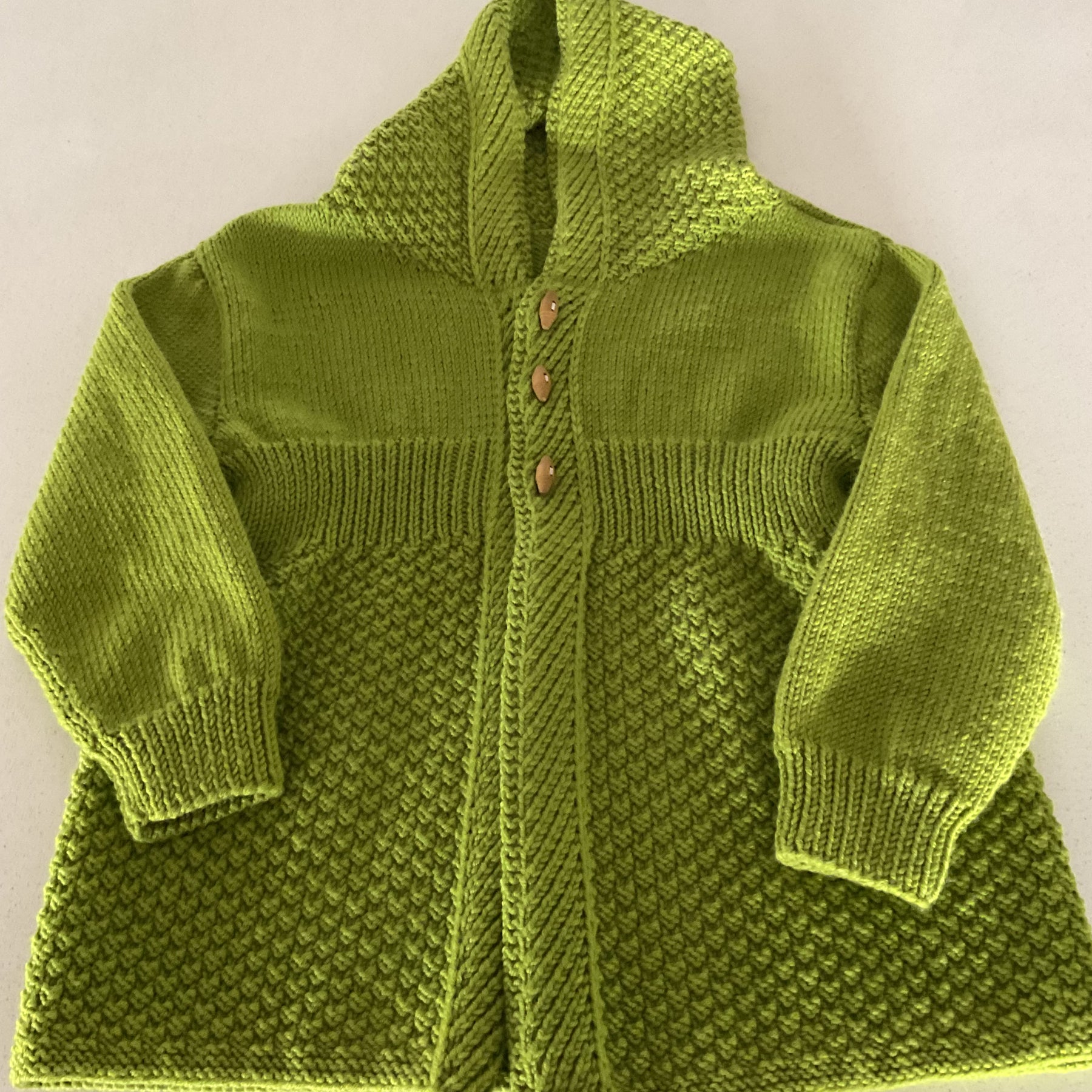 Textured Coat with Hood, Size 2years