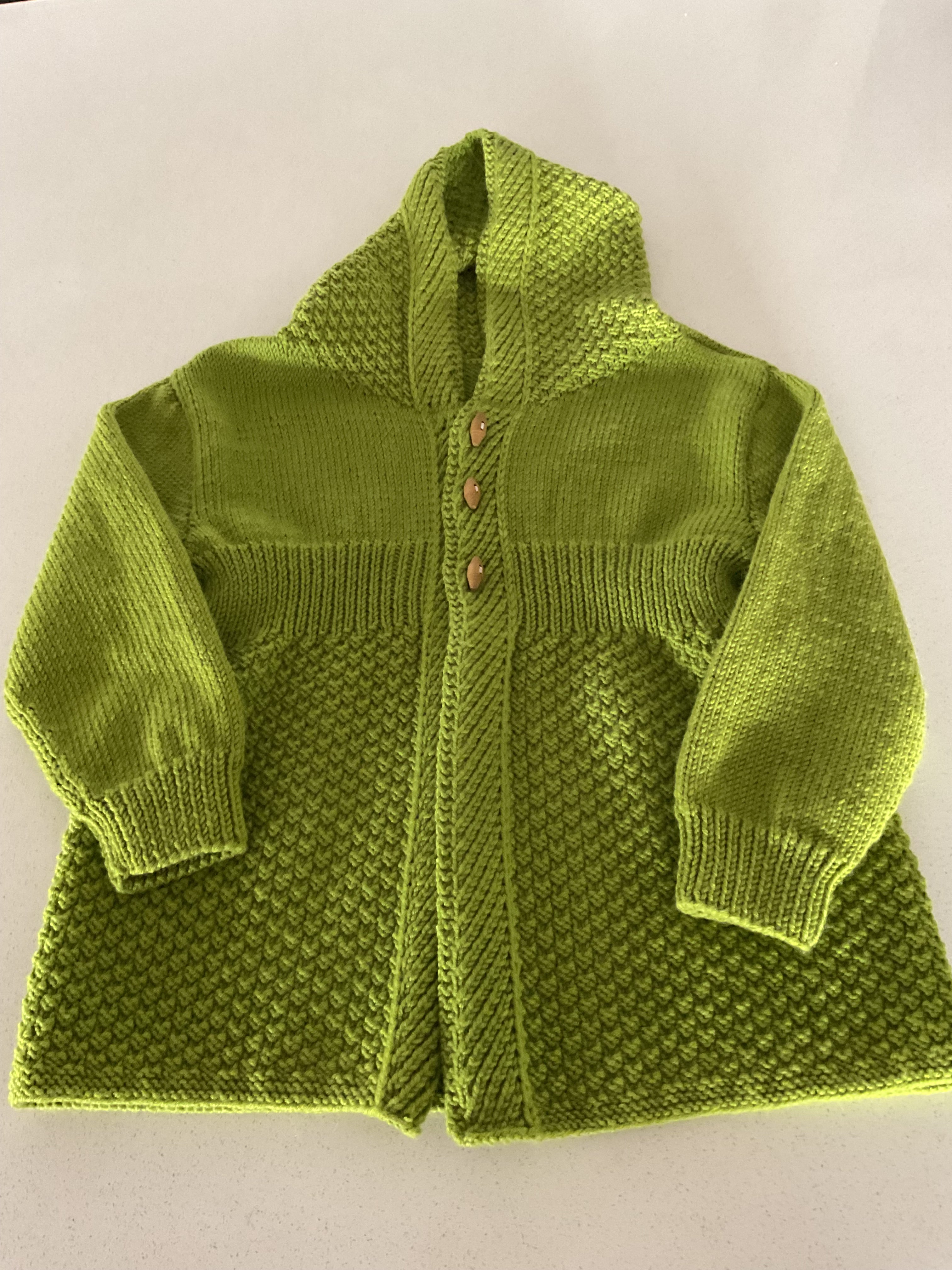Textured Coat with Hood, Size 2years