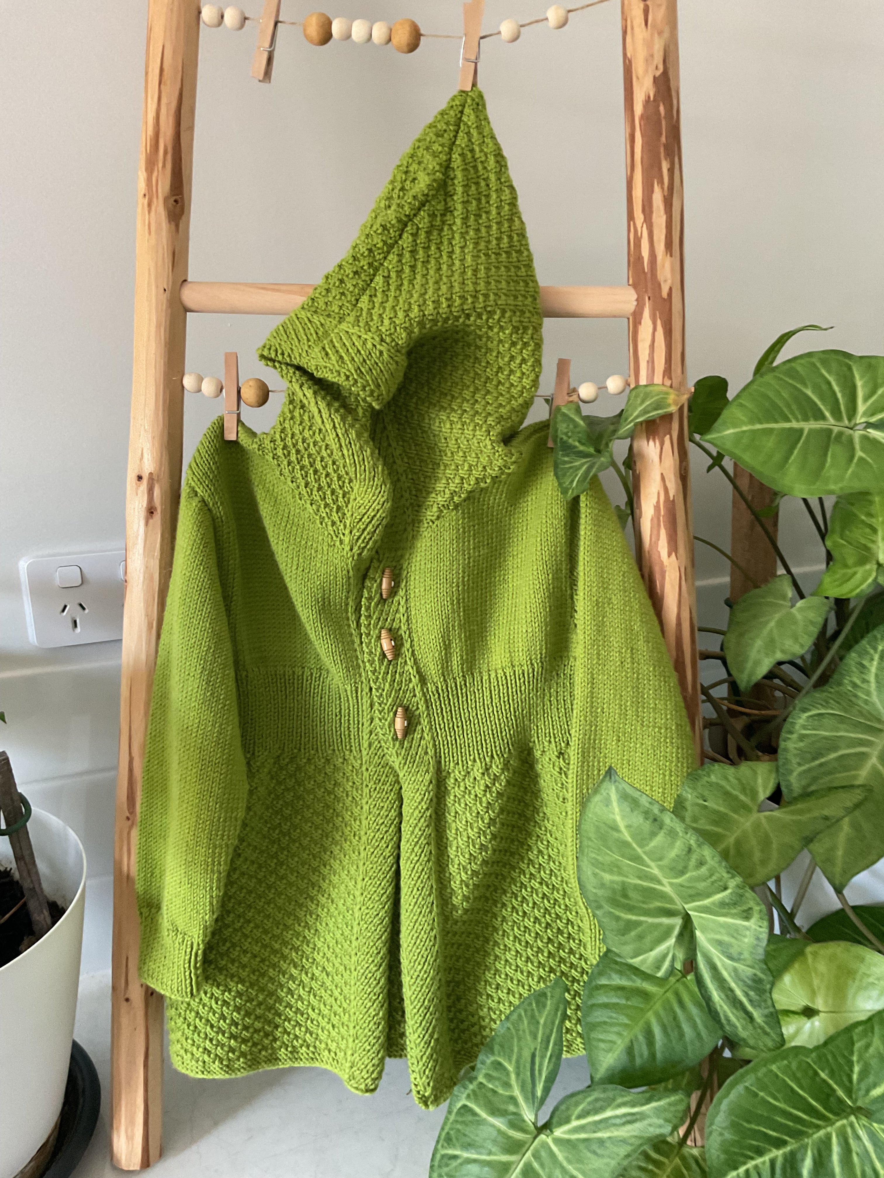 Textured Coat with Hood, Size 2years
