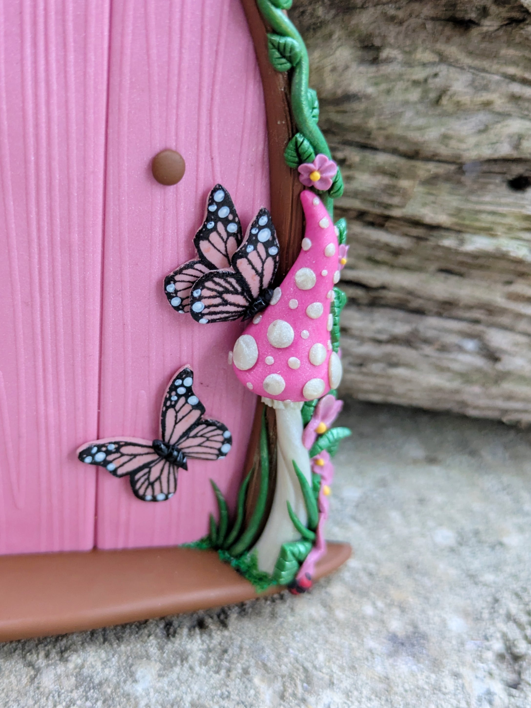 Butterfly Woodland Fairy Door - available in Pink or Blue