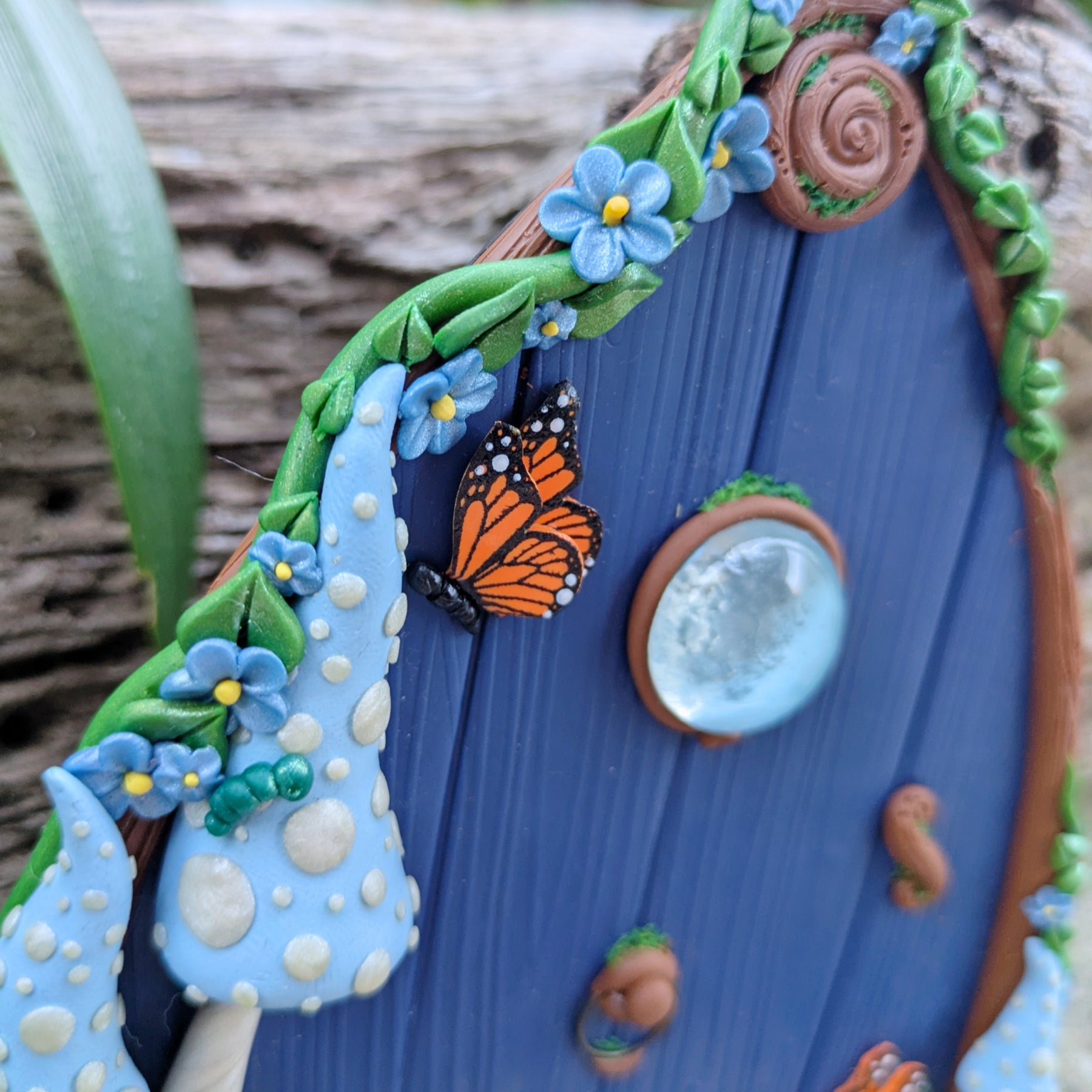 Butterfly Woodland Fairy Door - available in Pink or Blue