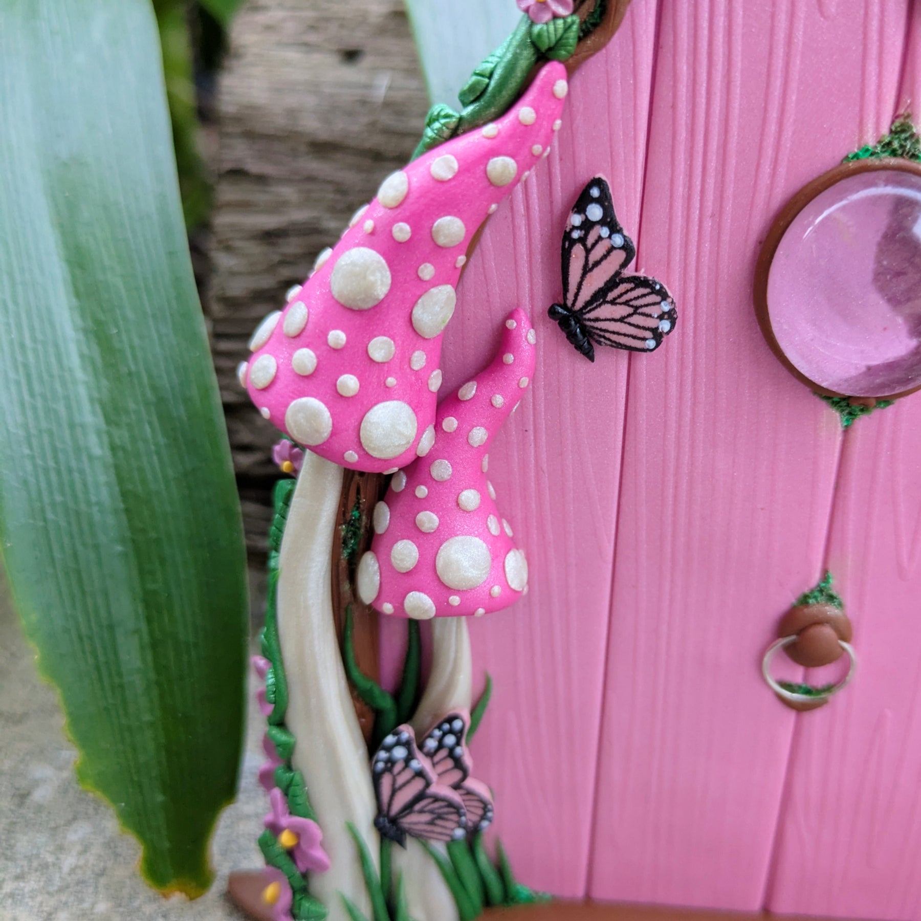 Butterfly Woodland Fairy Door - available in Pink or Blue