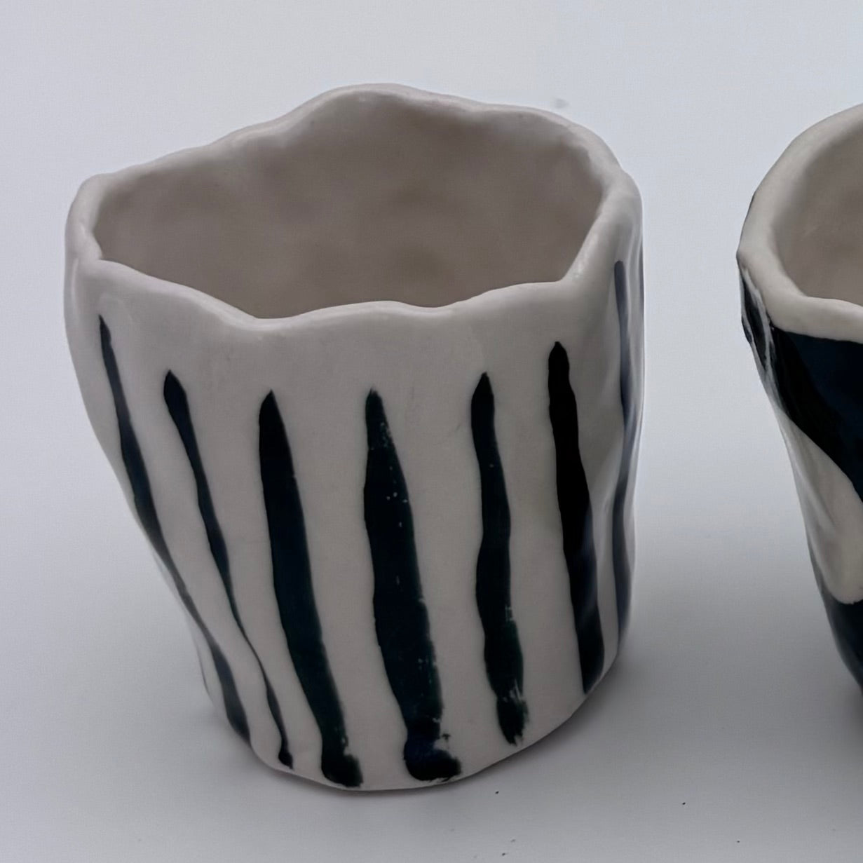 Christmas Ceramic Espresso Cup | Handcrafted Clay | Hand decorated