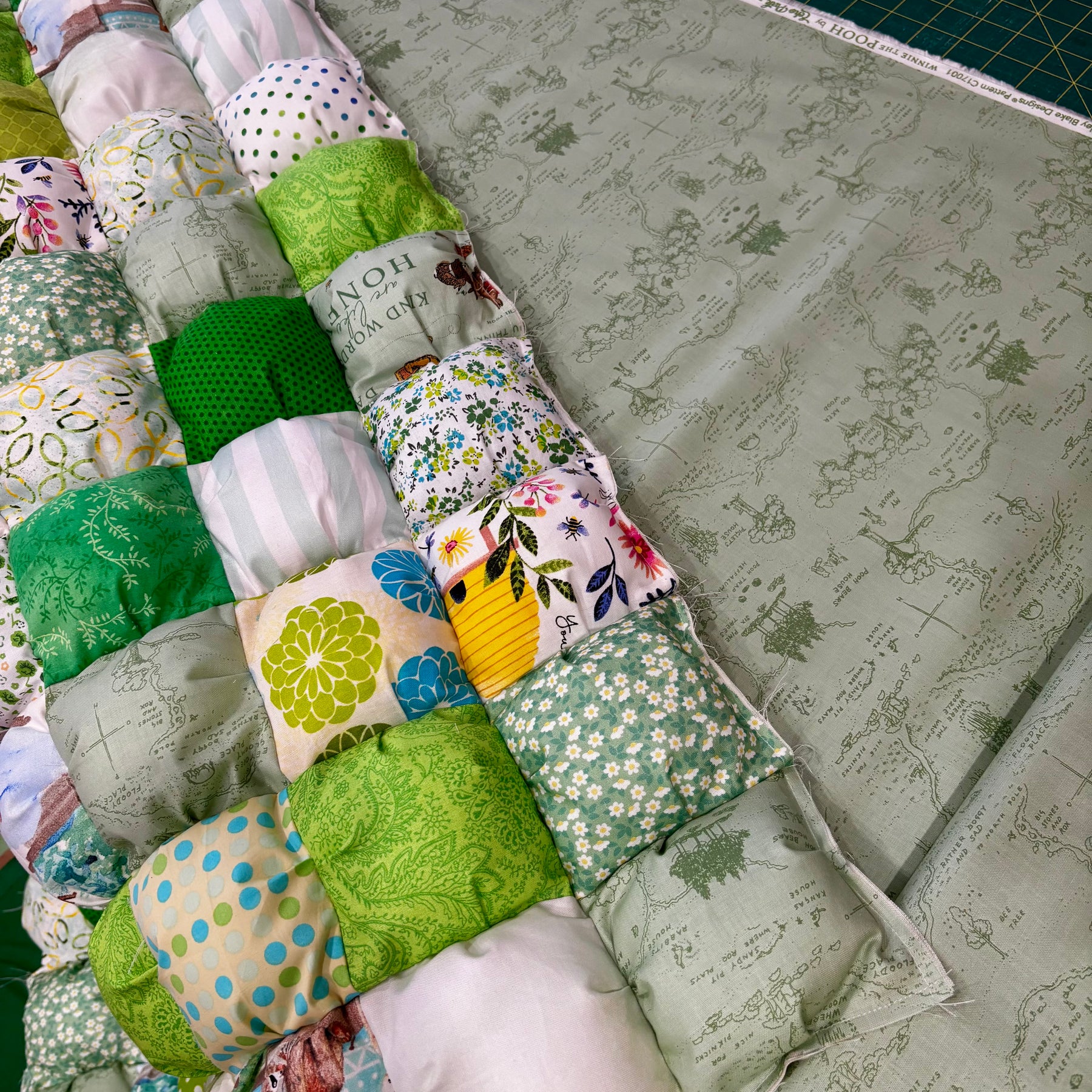 Handmade Puff Quilt & Play Mat