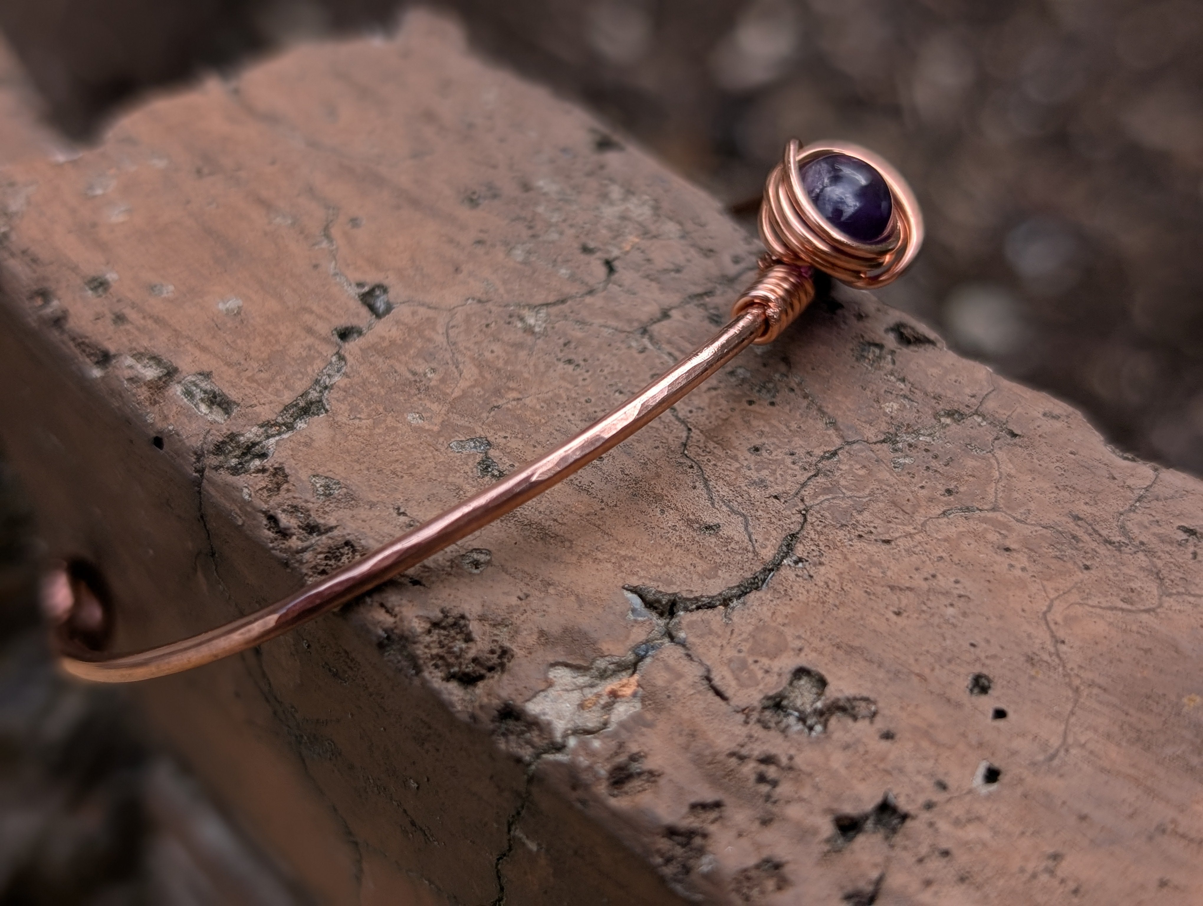 Simple Gemstone Cuff