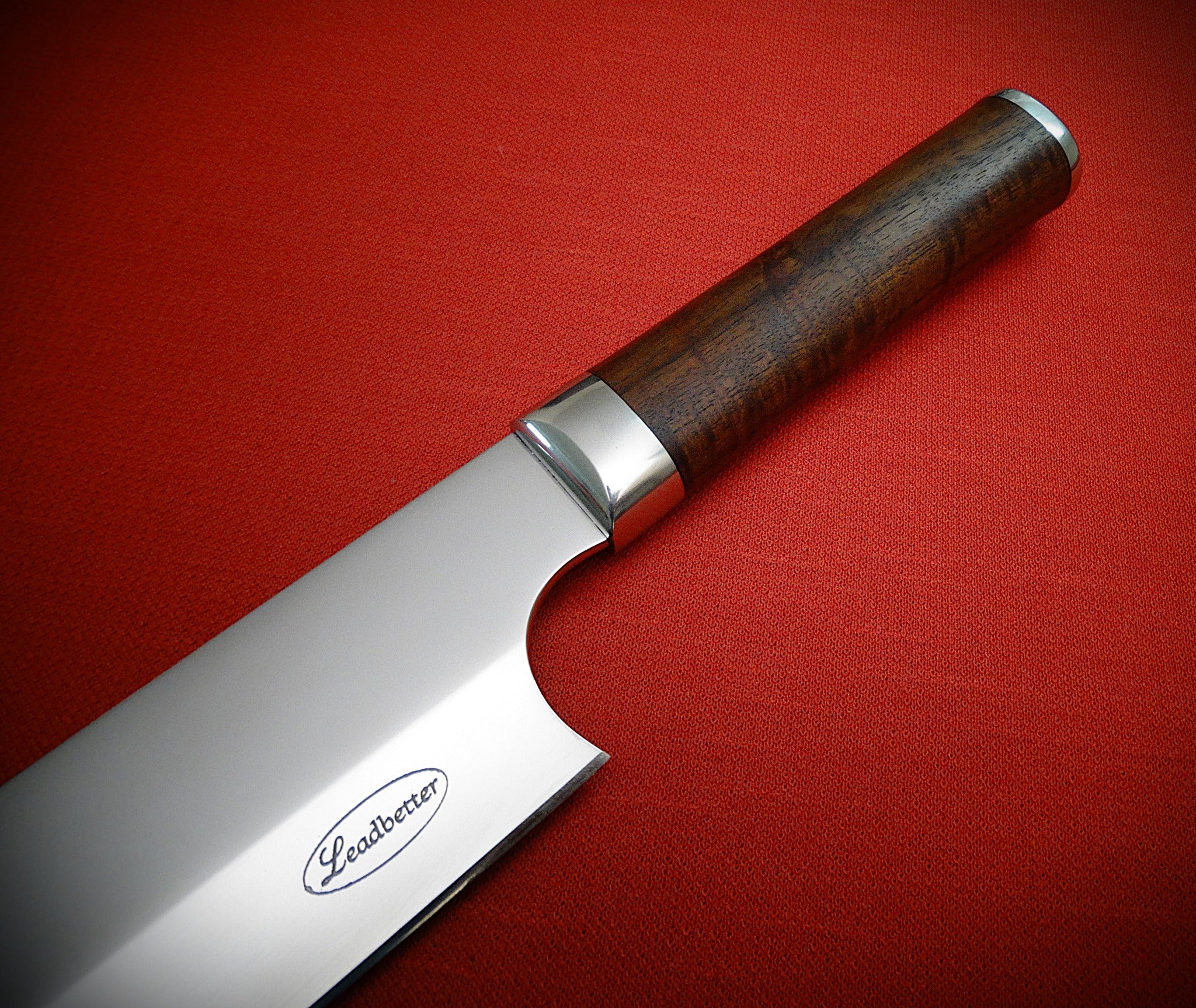 Kitchen chef stainless steel knife timber case