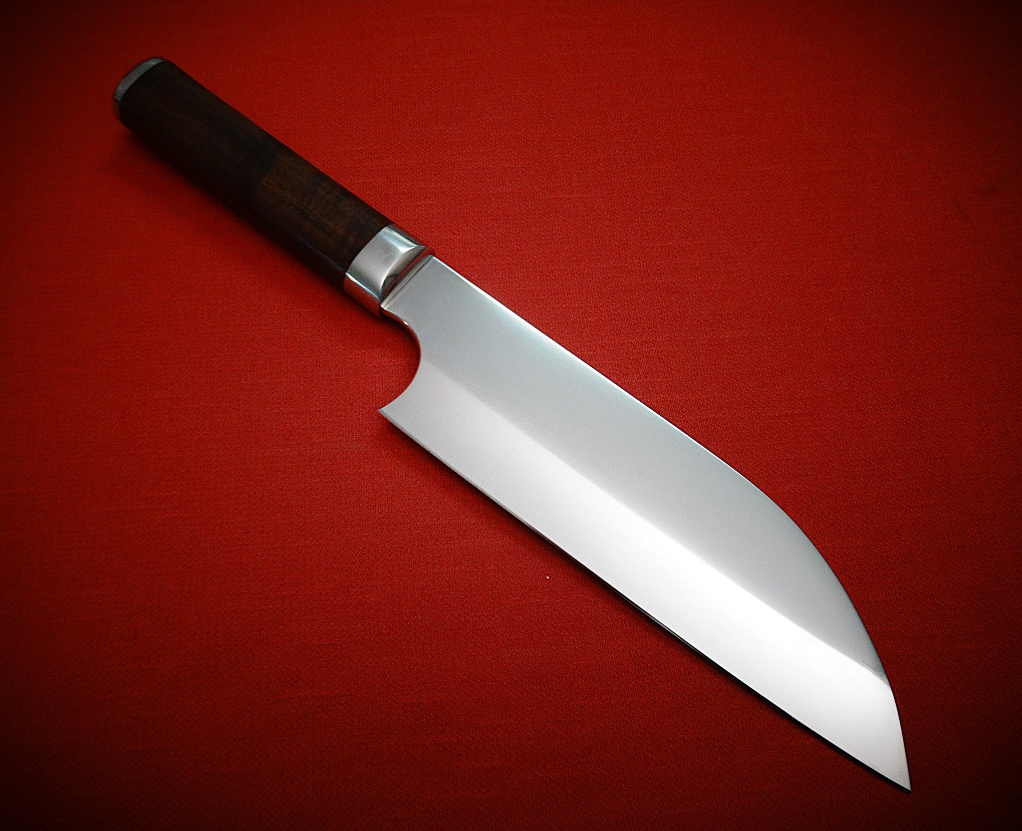 Kitchen chef stainless steel knife timber case