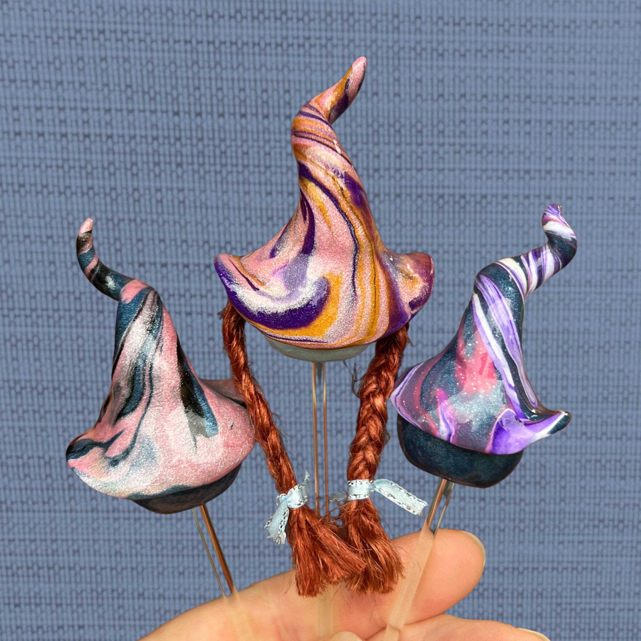 Whimsical gnome trio - Bramble, Cobble & Isobel