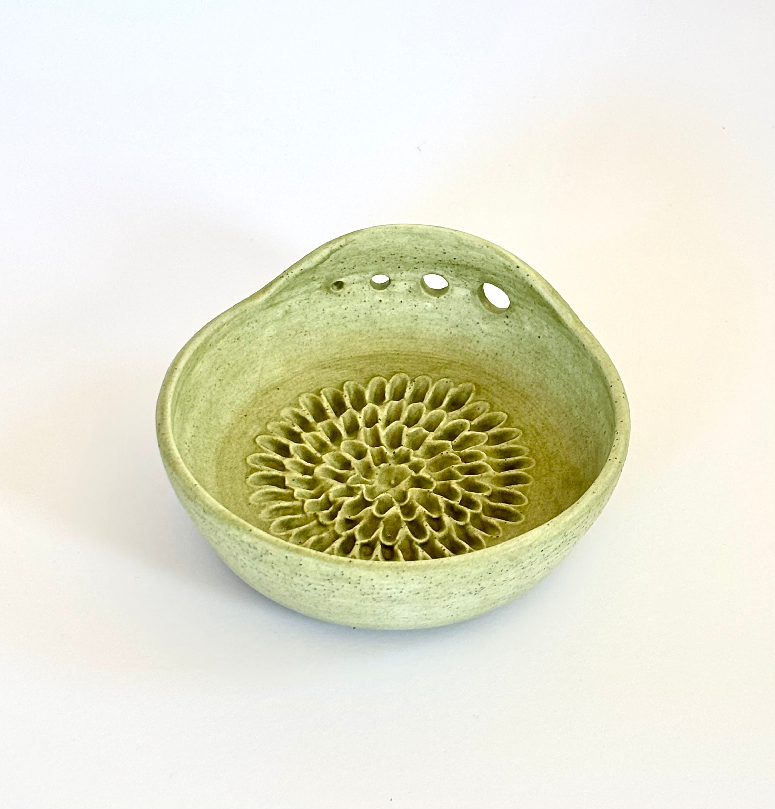 Ceramic Garlic/Ginger Grater and Herb Stripper - Hand Made Ceramic