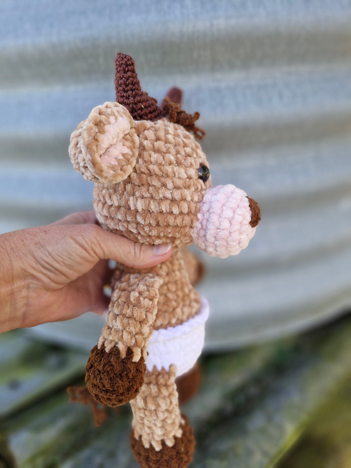 Adorable Crochet BABY HIGHLAND COW / BULL