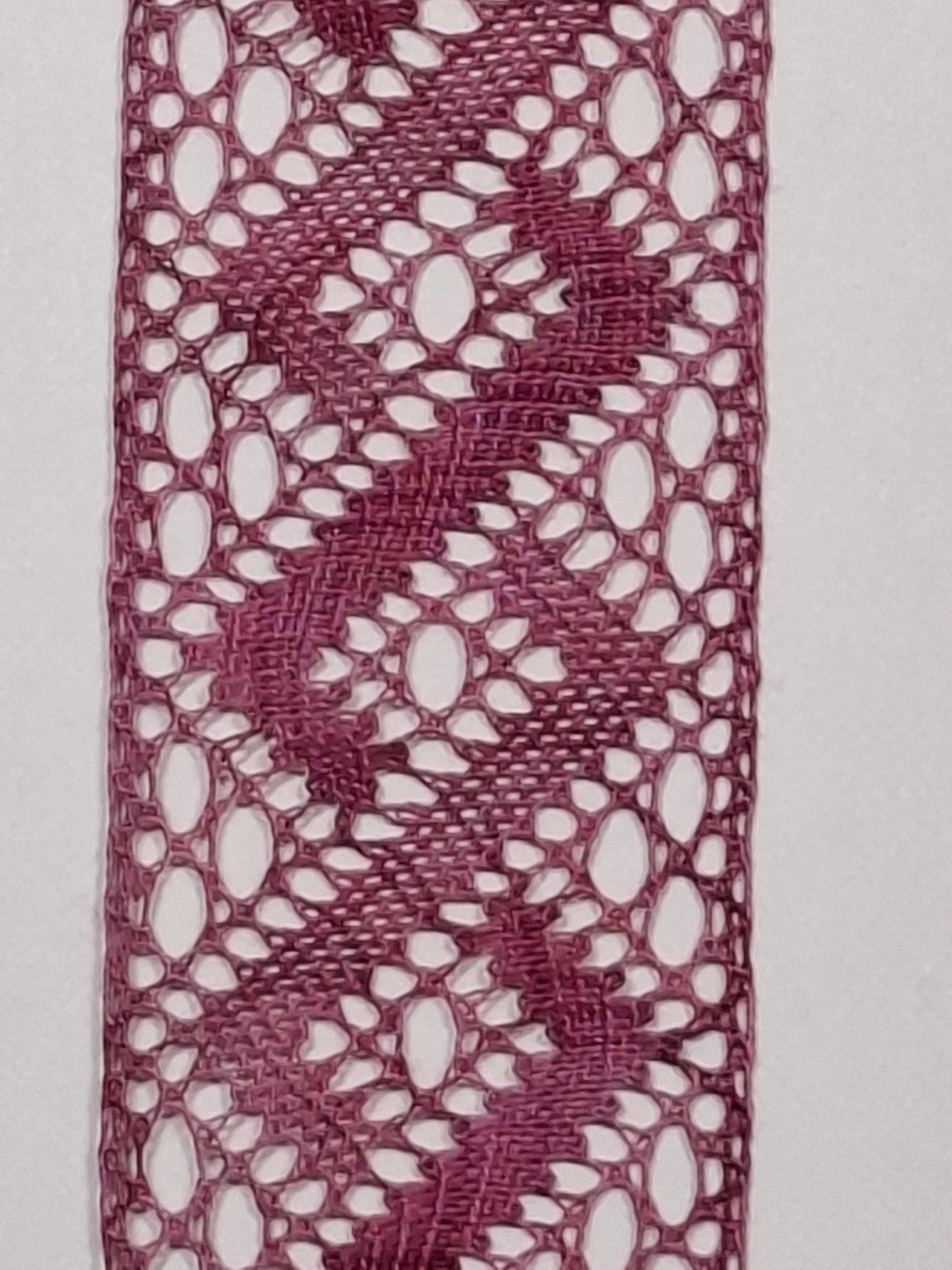 Plum Diamond trail Lace Bookmark