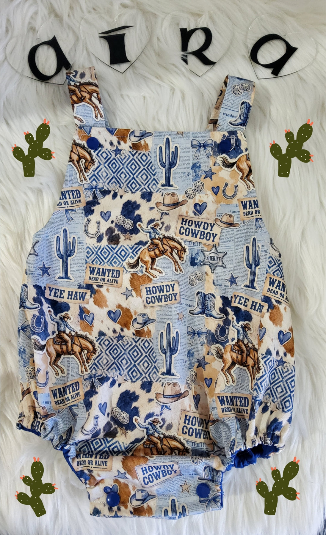 "Howdy Cowboy" Romper Size 00