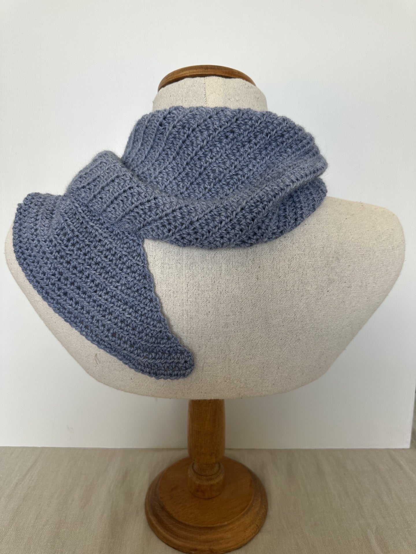 Blue Sky Crocheted Scarf