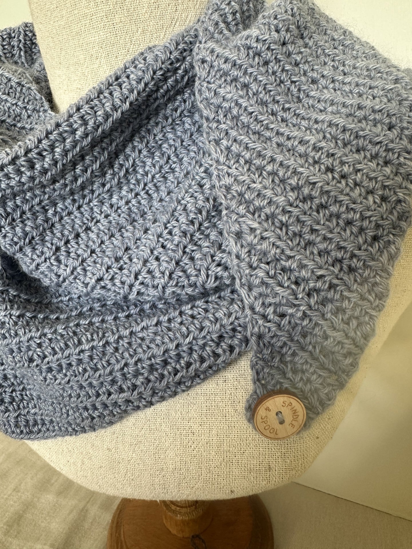 Blue Sky Crocheted Scarf
